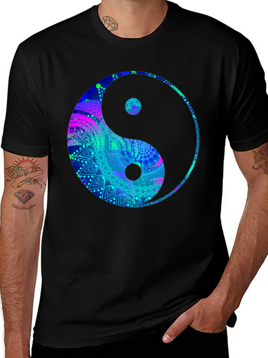 Yin Yang Graphic Tee - Mens Black T-Shirt