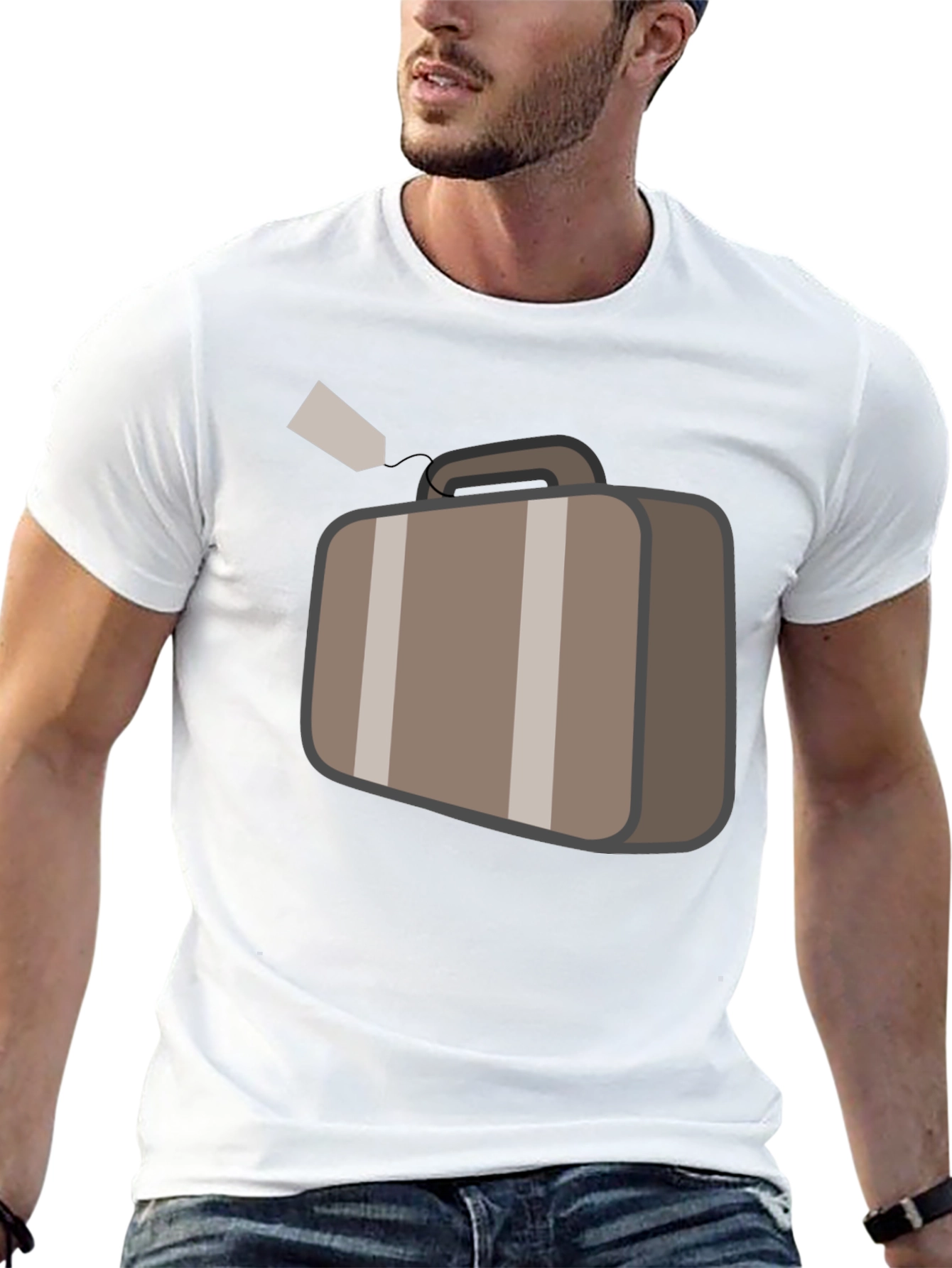Suitcase Graphic Black T-Shirt Travel Ready