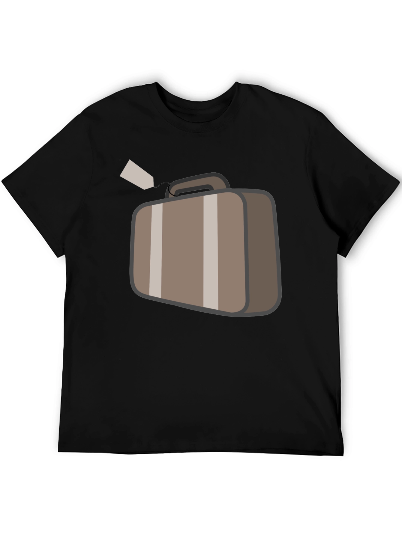 Suitcase Graphic Black T-Shirt Travel Ready