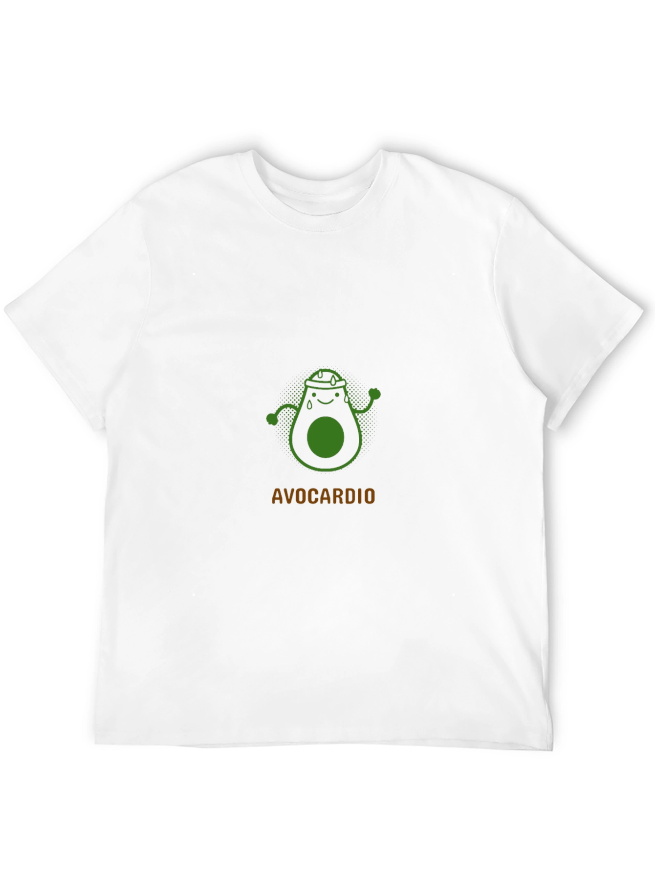 Avocardio Black T-Shirt - Funny Avocado Workout Tee