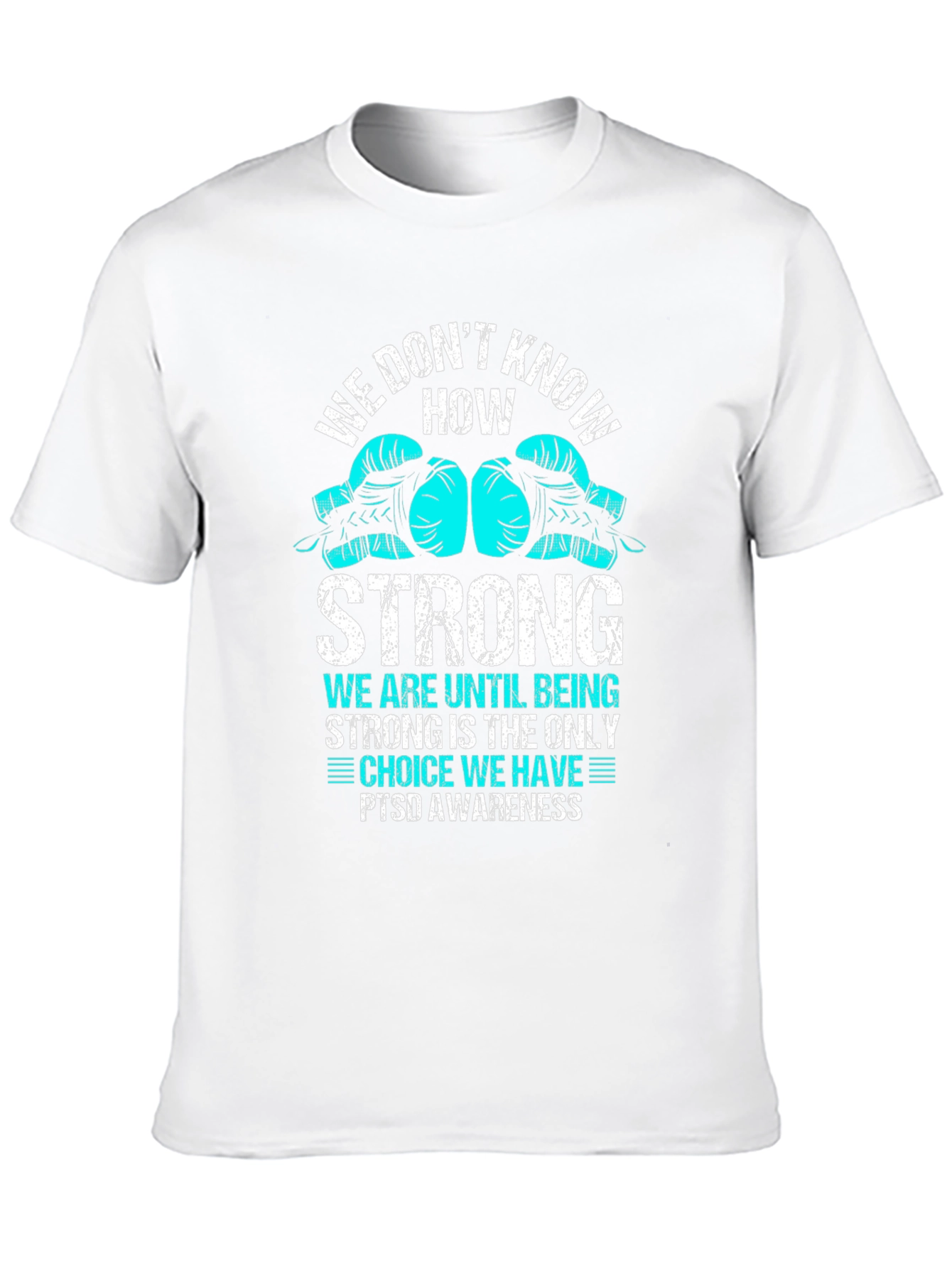 PTSD Awareness Strong Boxing Glove Graphic T-Shirt