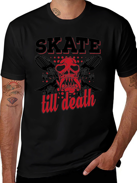 Skate Till Death Graphic Tee - Black