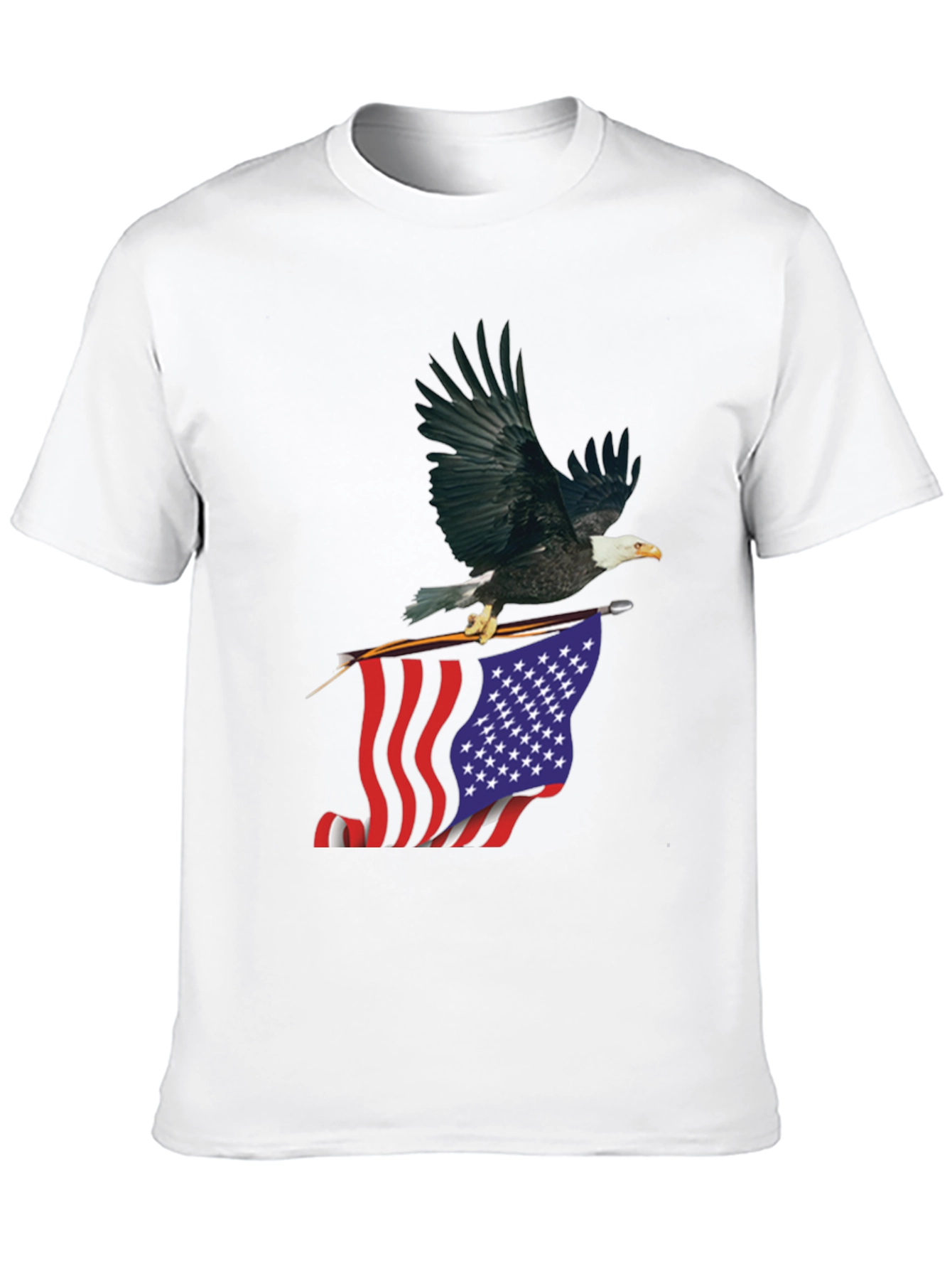 Eagle & US Flag Graphic Tee - Patriotic T-Shirt