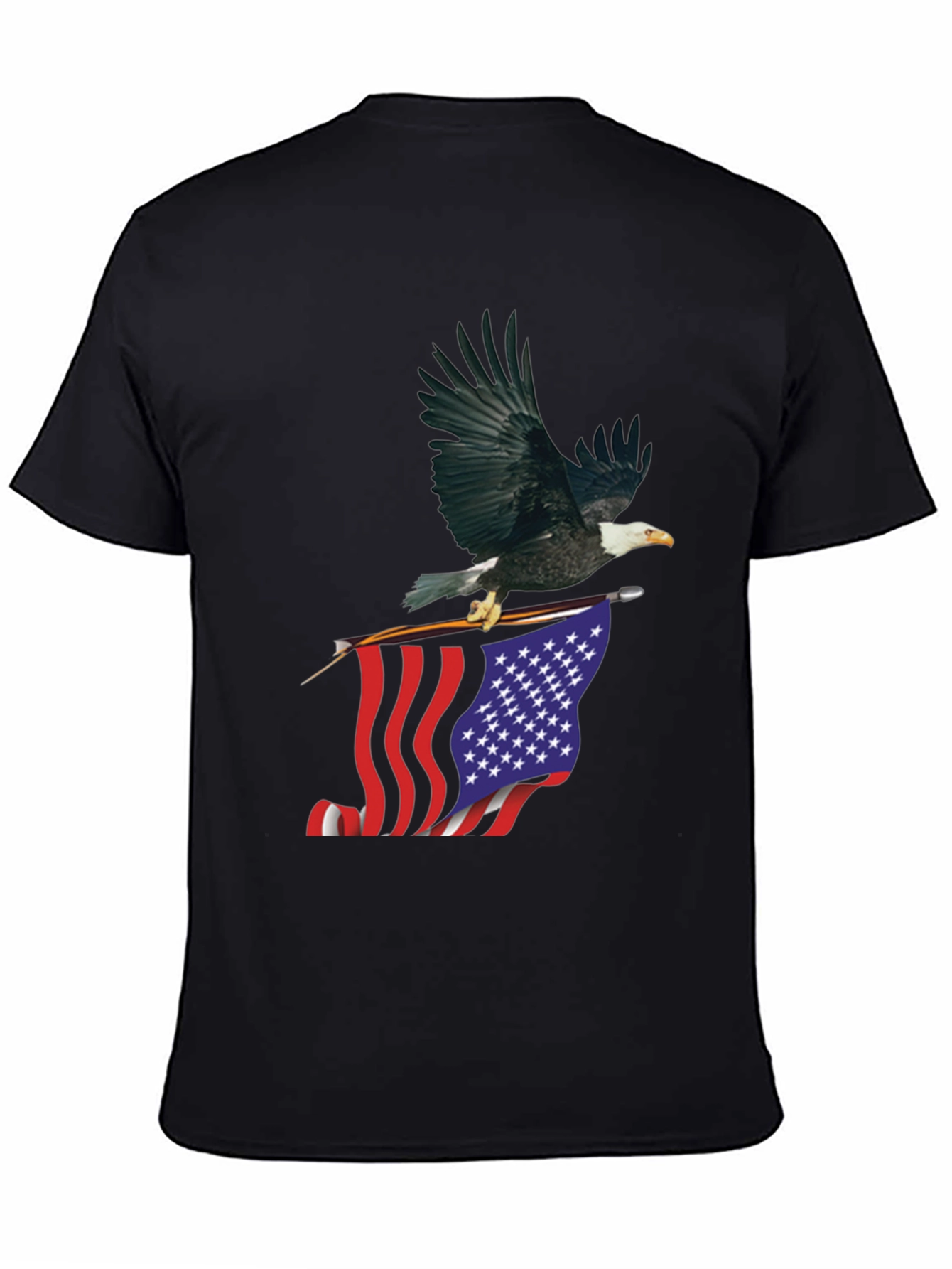 Eagle & US Flag Graphic Tee - Patriotic T-Shirt
