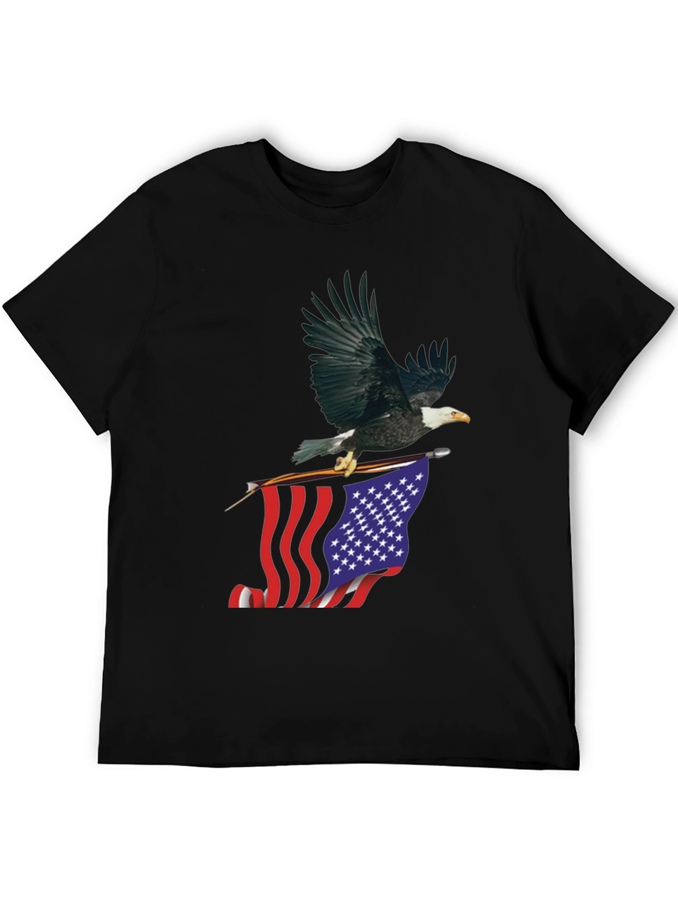 Eagle & US Flag Graphic Tee - Patriotic T-Shirt