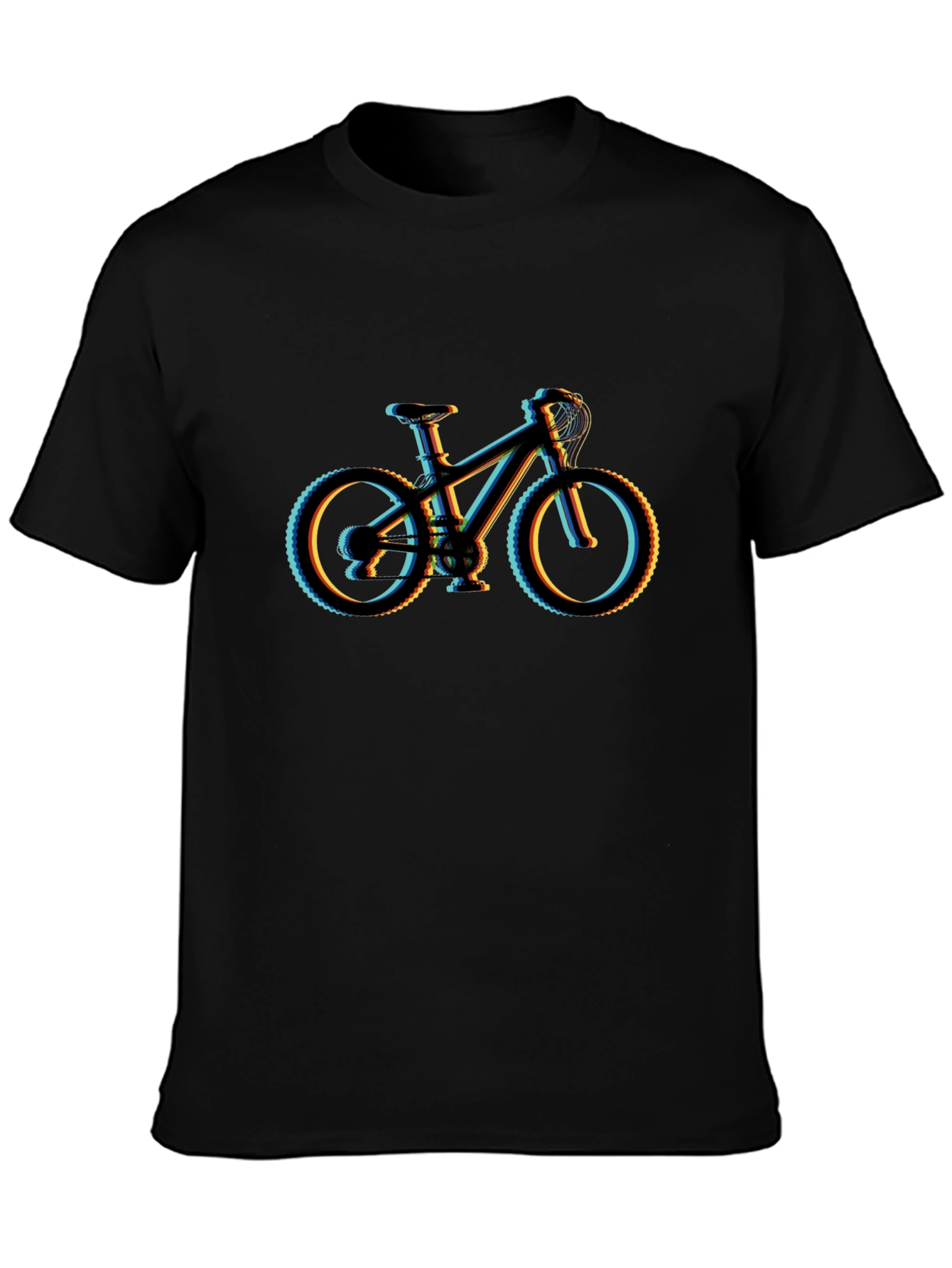 Mountain Bike Glitch Graphic T-Shirt