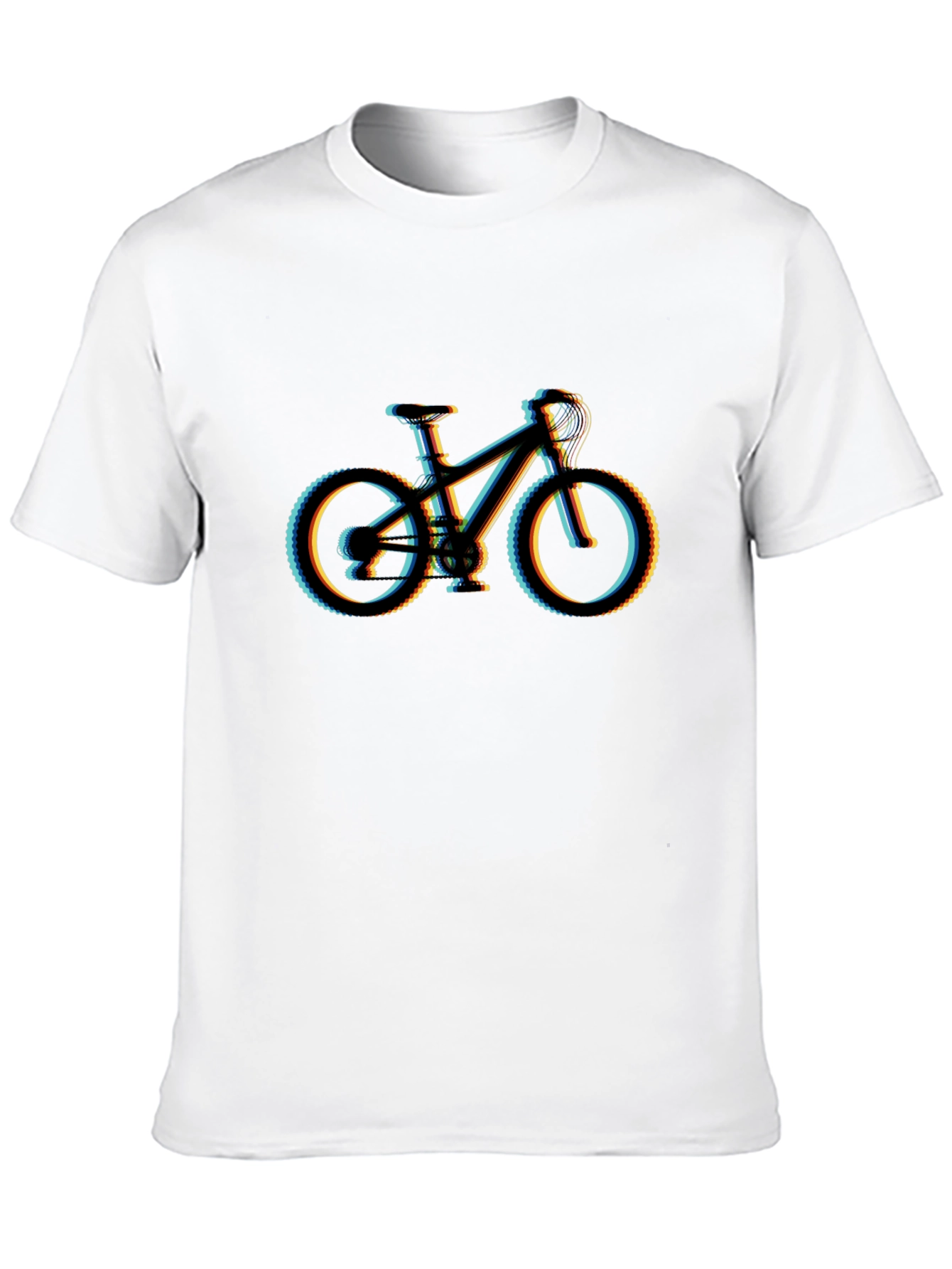 Mountain Bike Glitch Graphic T-Shirt