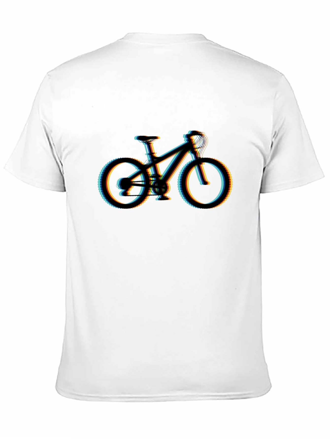 Mountain Bike Glitch Graphic T-Shirt