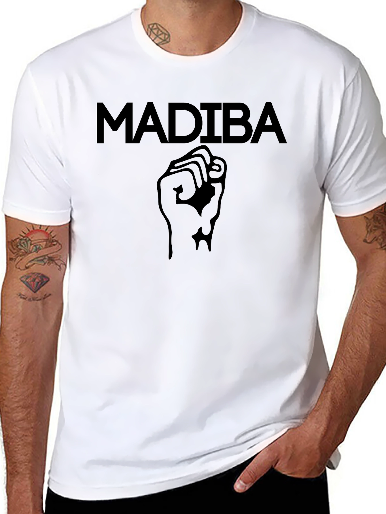 Madiba Fist Black Graphic Tee - Unisex