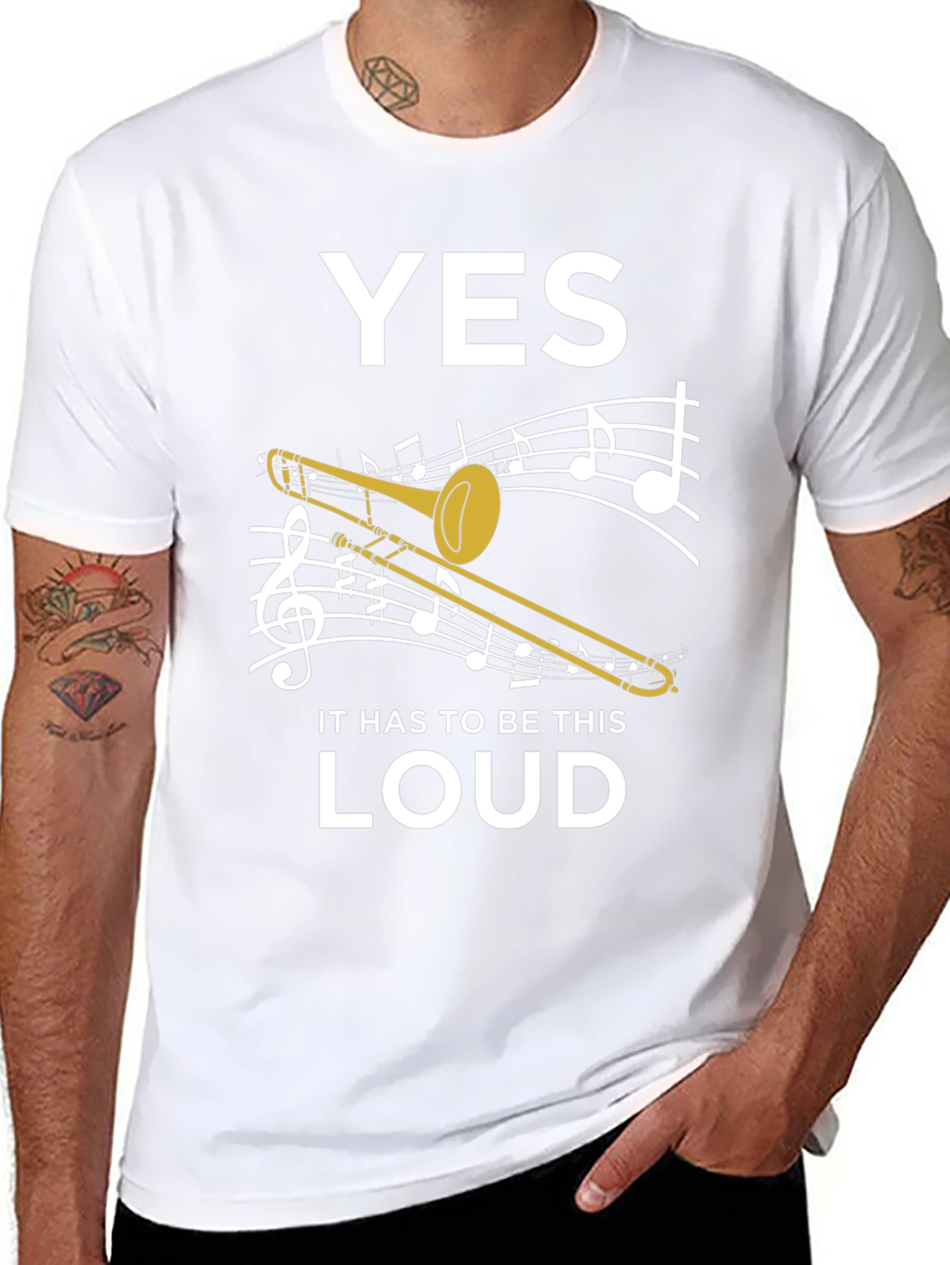 Yes Loud Trombone Graphic Tee