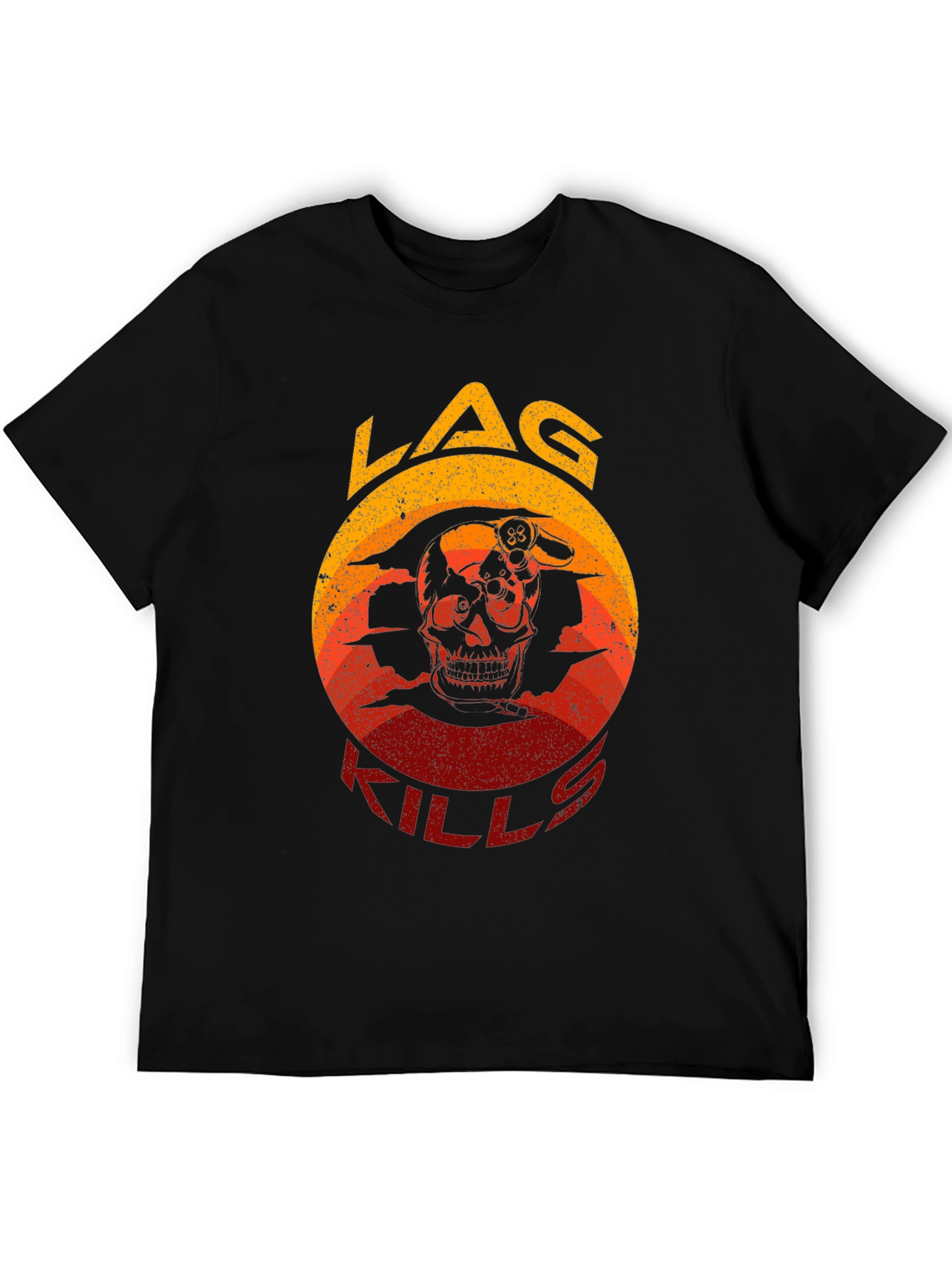 LAG KILLS Skull Gaming T-Shirt - Gamer Apparel