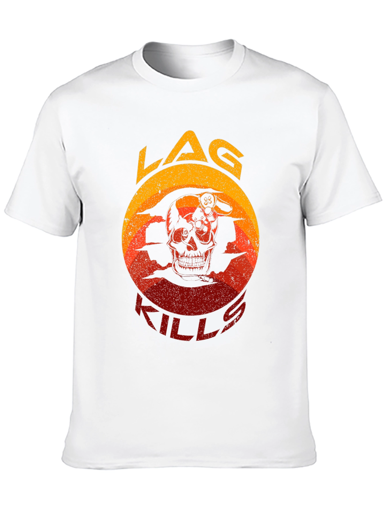 LAG KILLS Skull Gaming T-Shirt - Gamer Apparel