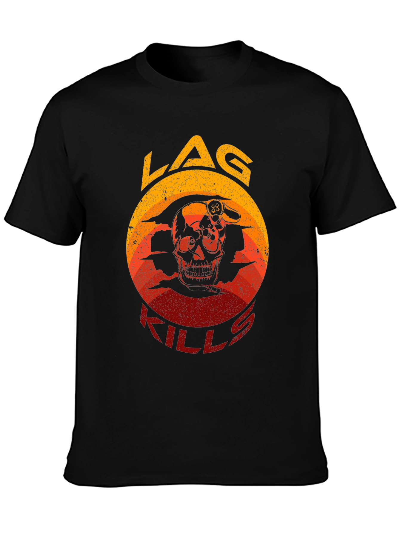 LAG KILLS Skull Gaming T-Shirt - Gamer Apparel