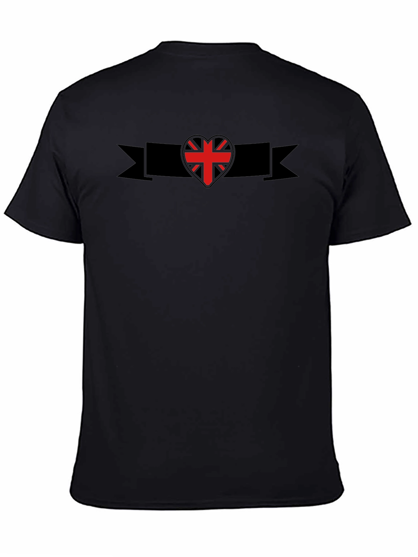 Union Jack Heart Black T-Shirt