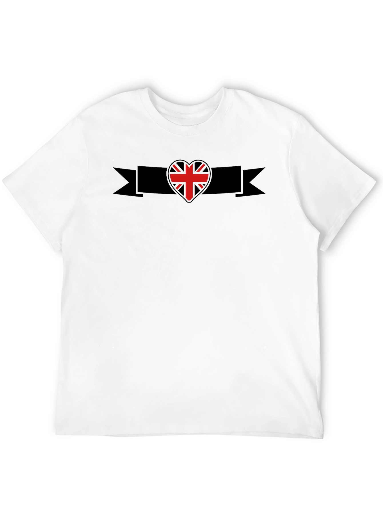 Union Jack Heart Black T-Shirt
