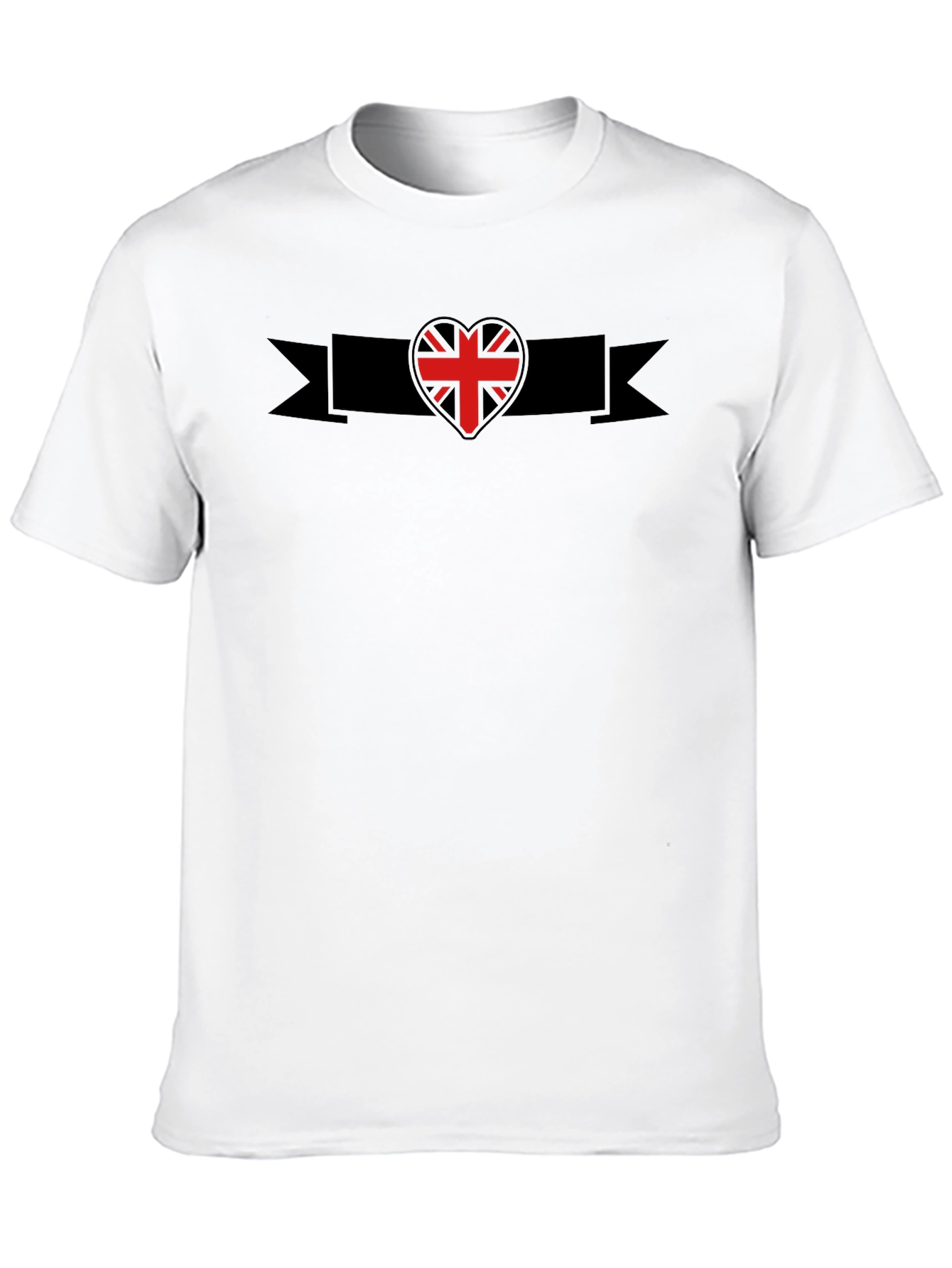 Union Jack Heart Black T-Shirt