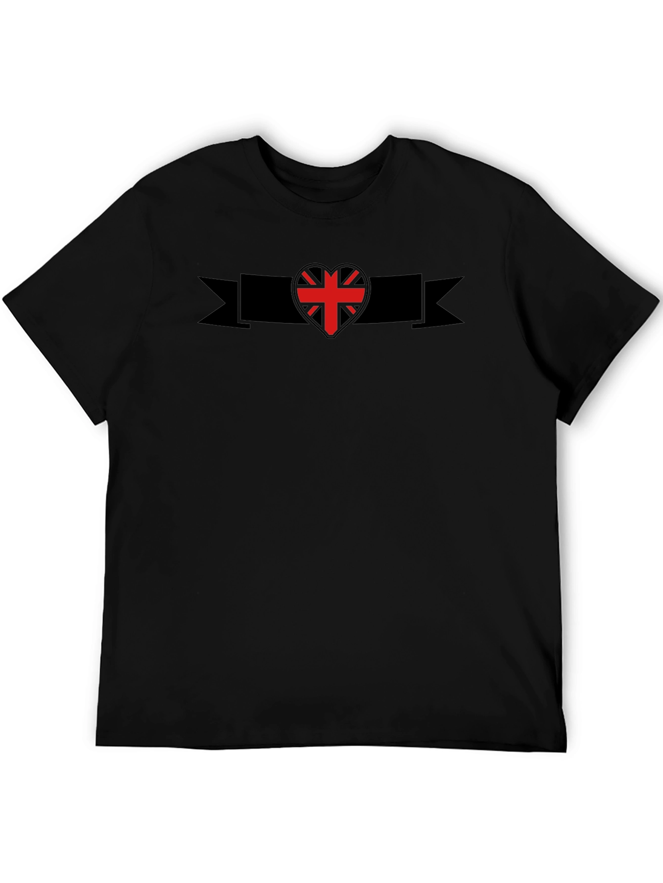 Union Jack Heart Black T-Shirt
