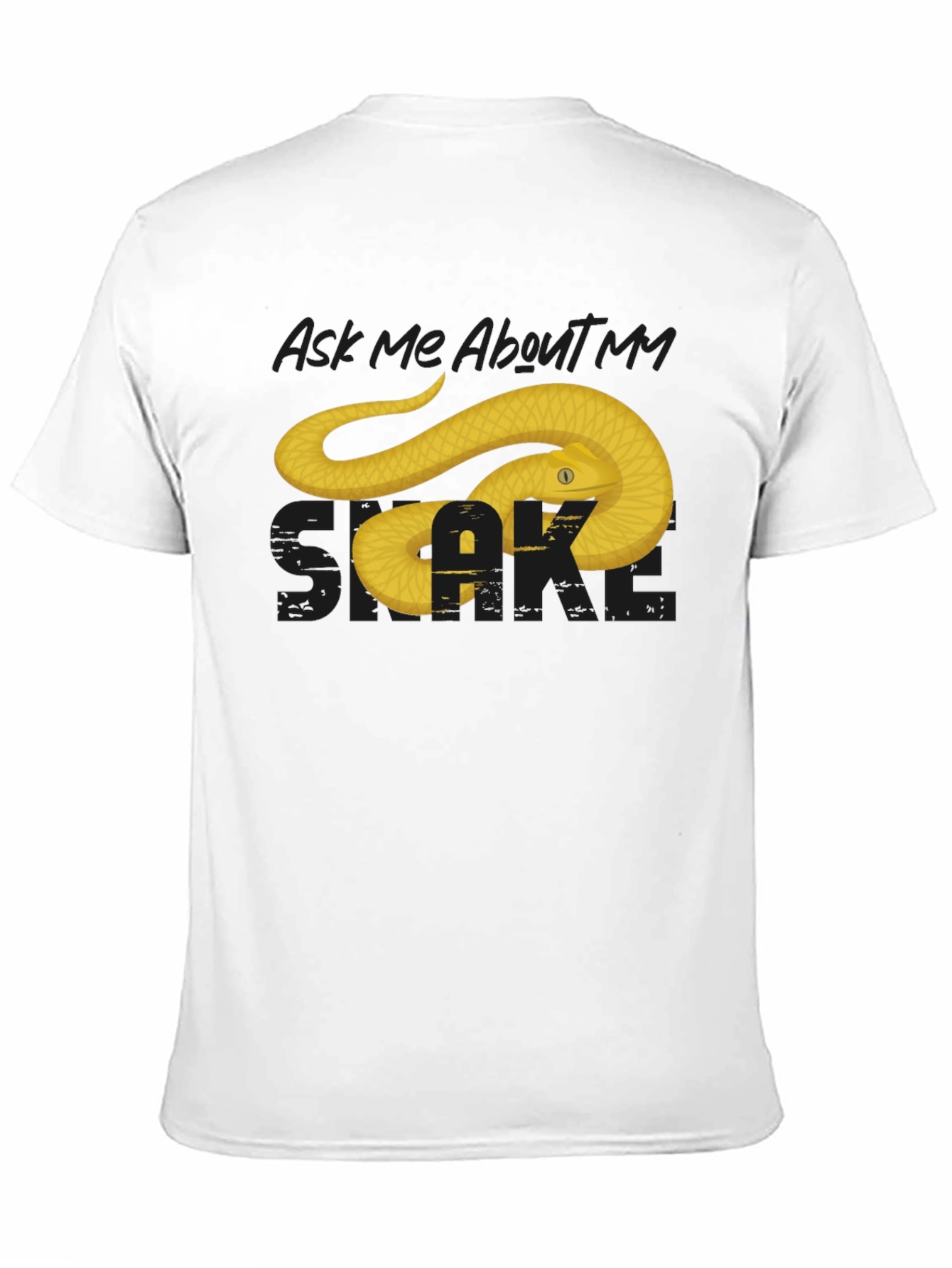 Ask Me About My Snake T-Shirt - Black