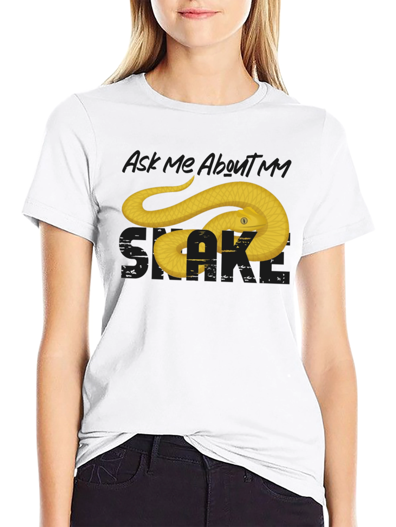 Ask Me About My Snake T-Shirt - Black