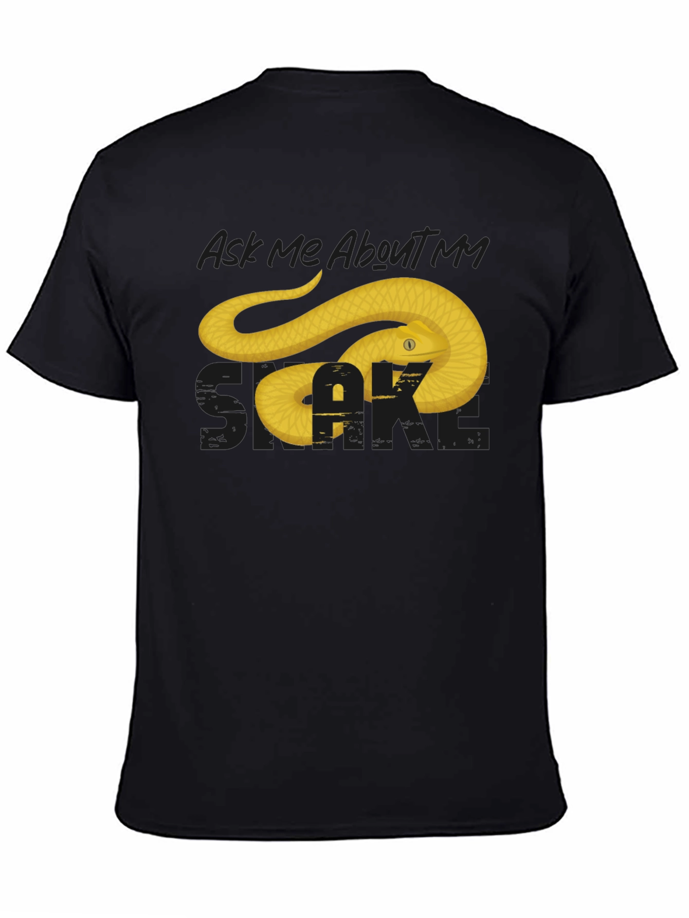 Ask Me About My Snake T-Shirt - Black