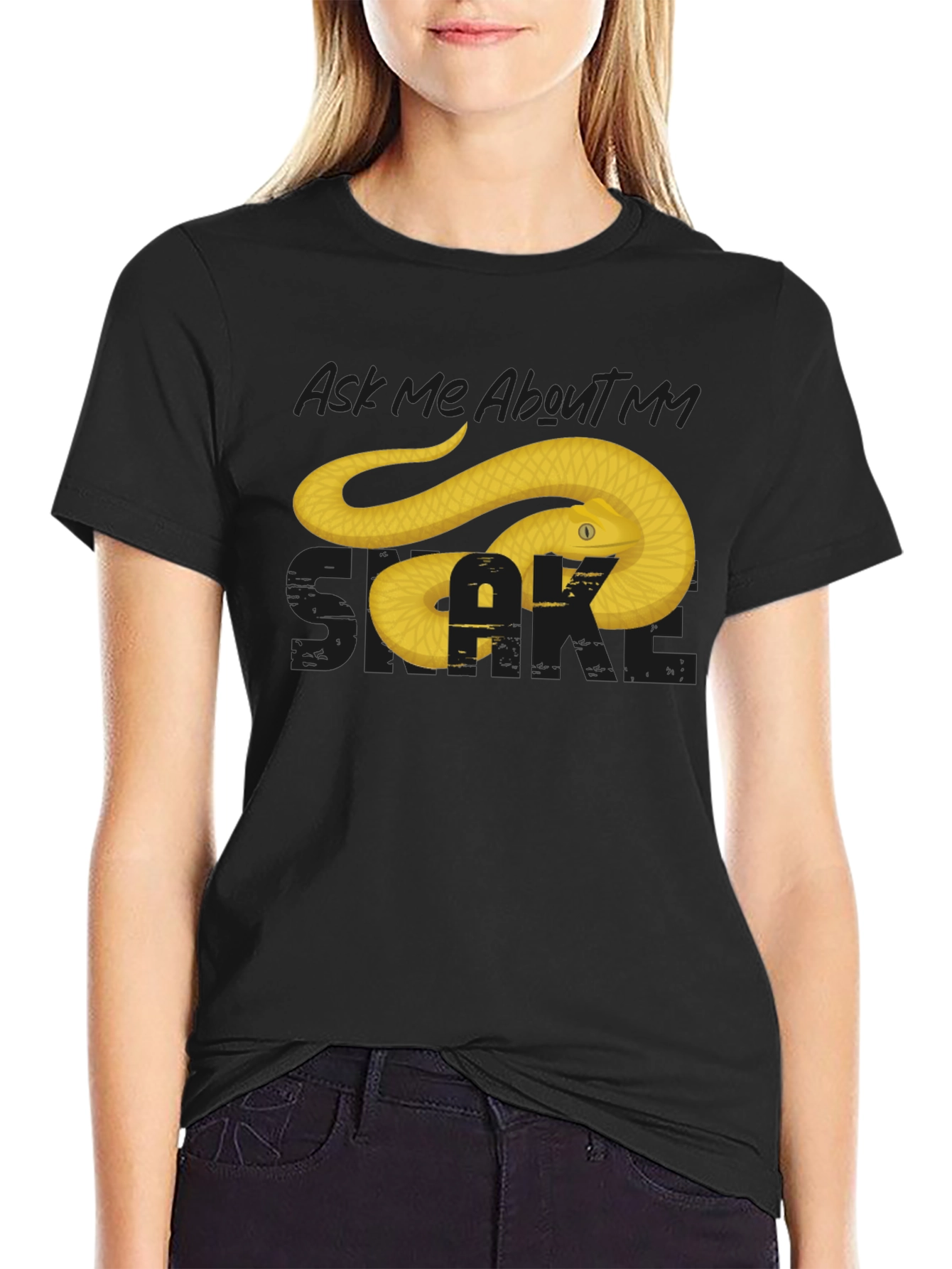 Ask Me About My Snake T-Shirt - Black