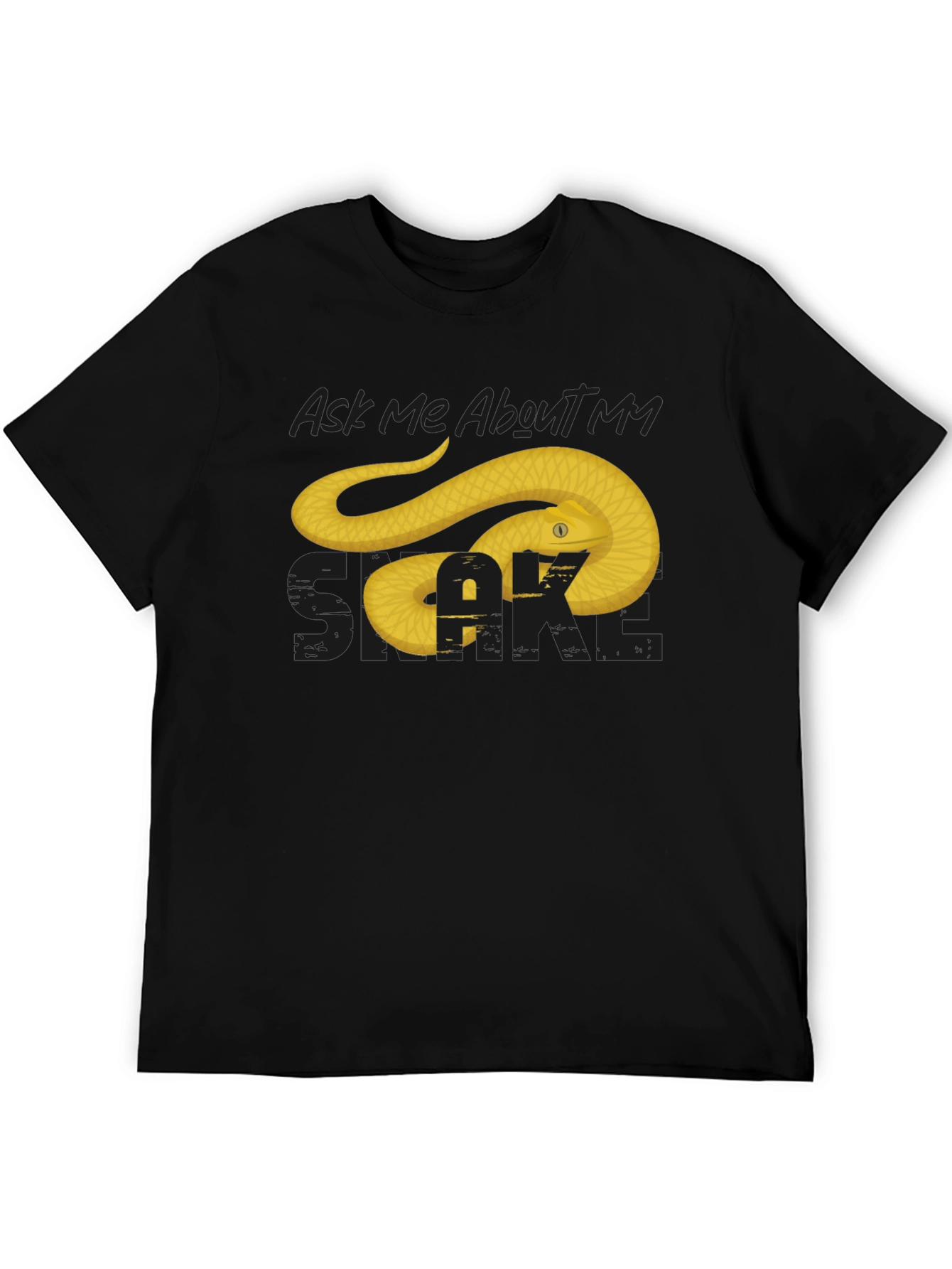 Ask Me About My Snake T-Shirt - Black