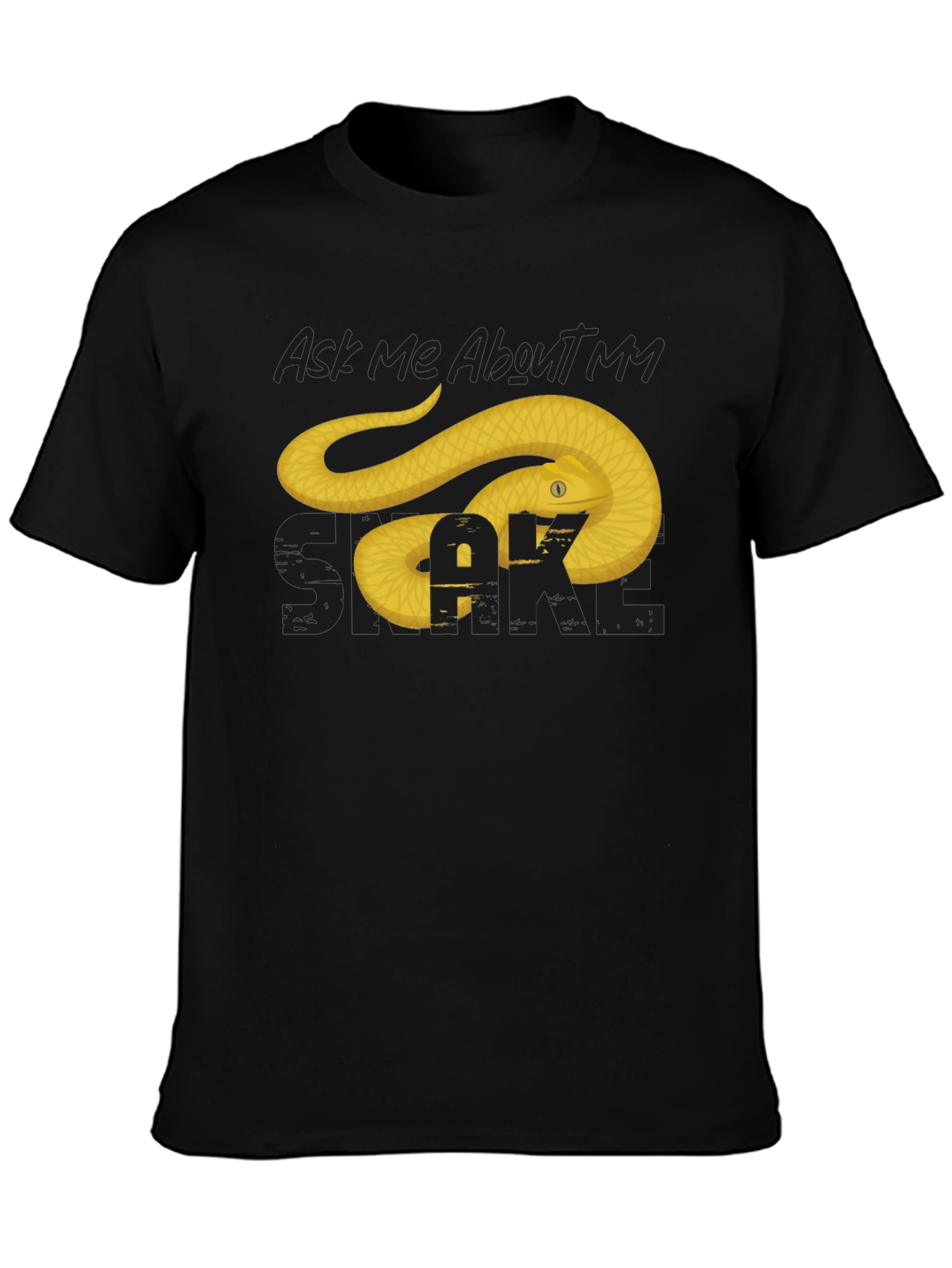 Ask Me About My Snake T-Shirt - Black