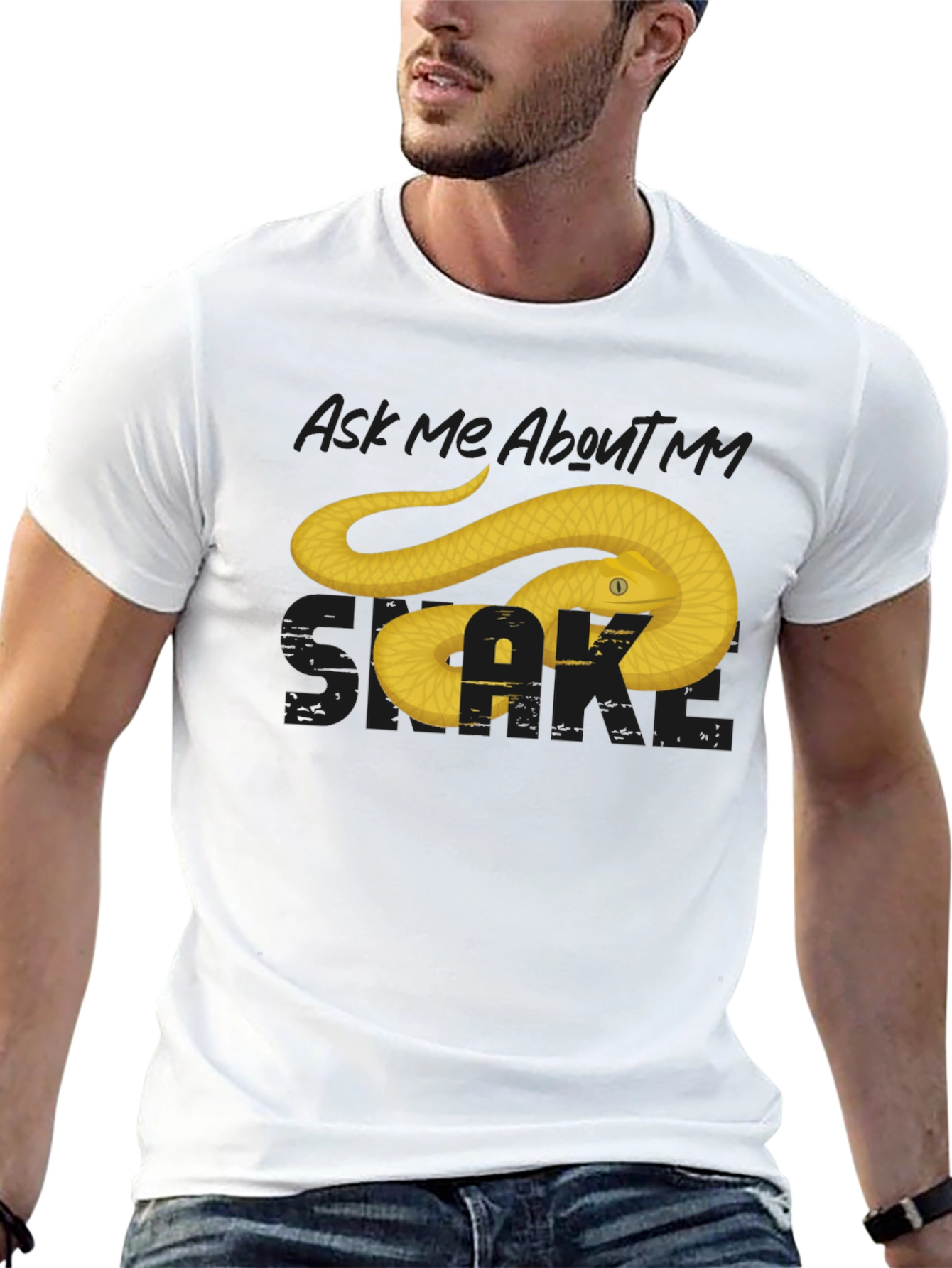 Ask Me About My Snake T-Shirt - Black