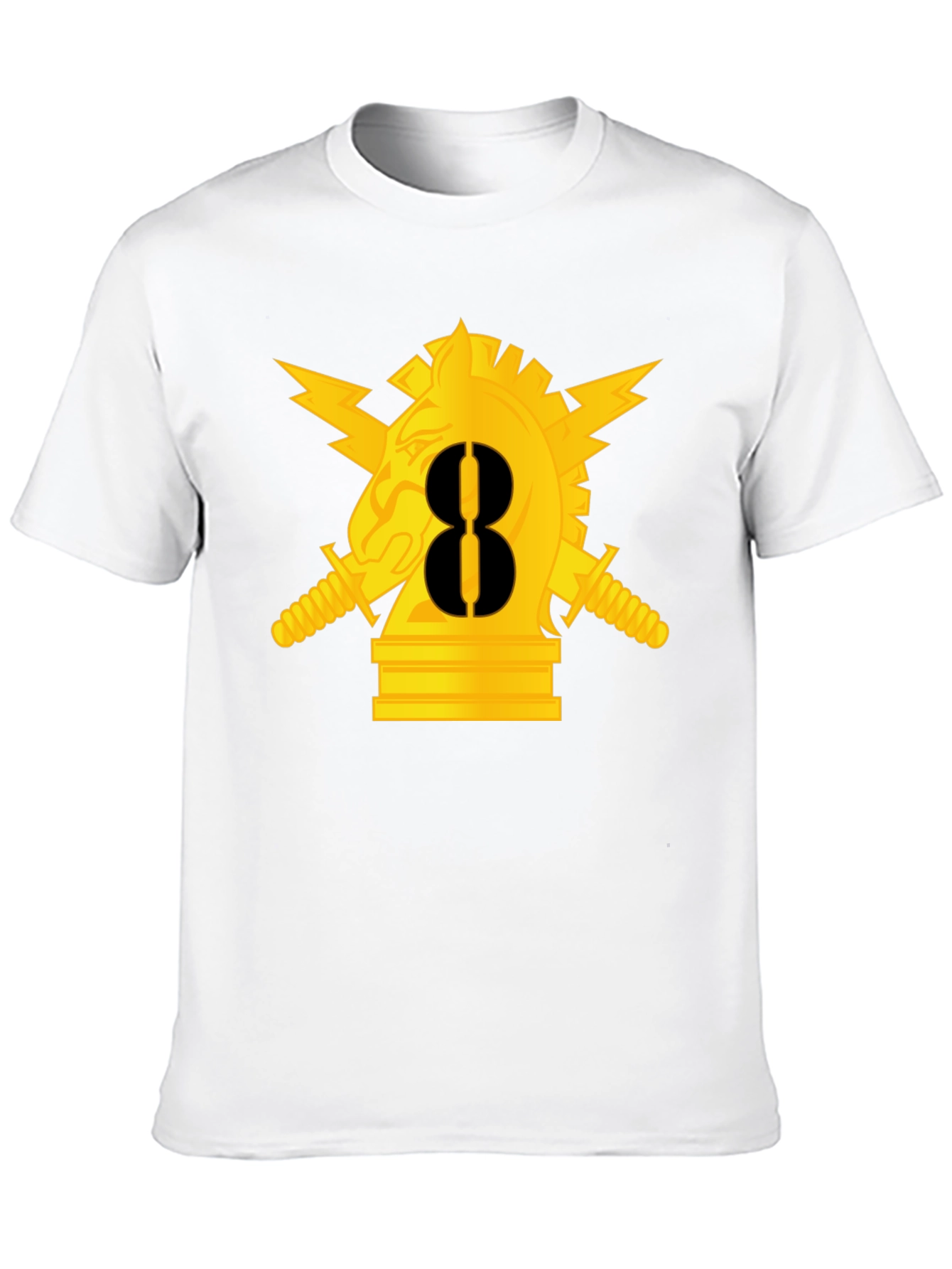 Chess Knight Graphic T-Shirt - Black