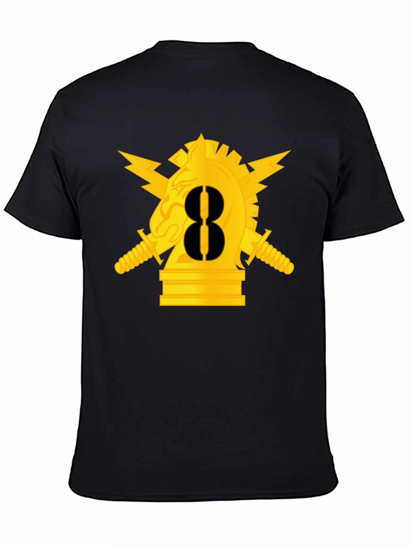 Chess Knight Graphic T-Shirt - Black