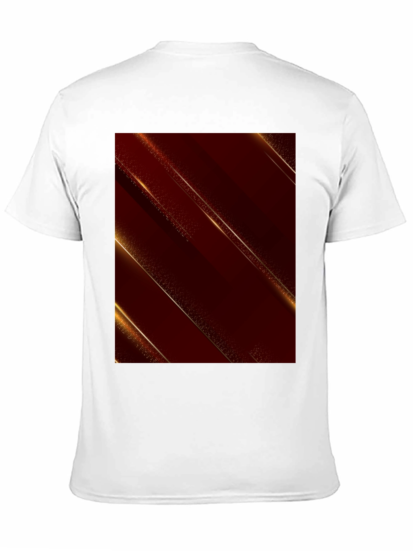 Stylish Black Tee with Abstract Gold Design