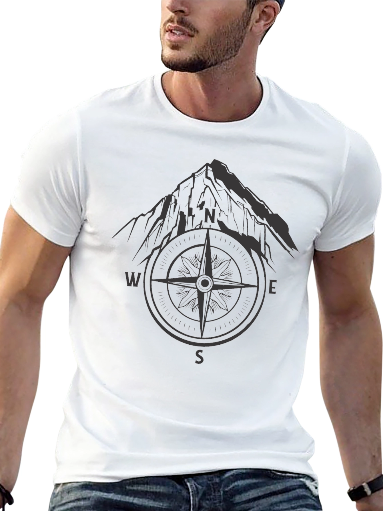 Mountain Compass Graphic T-Shirt