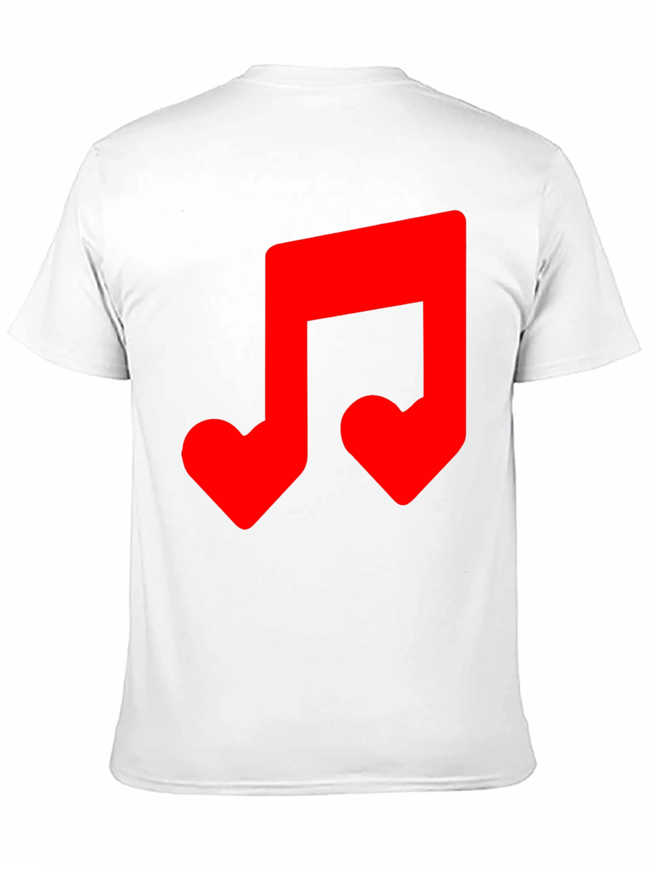 Musical Note Heart T-Shirt - Black