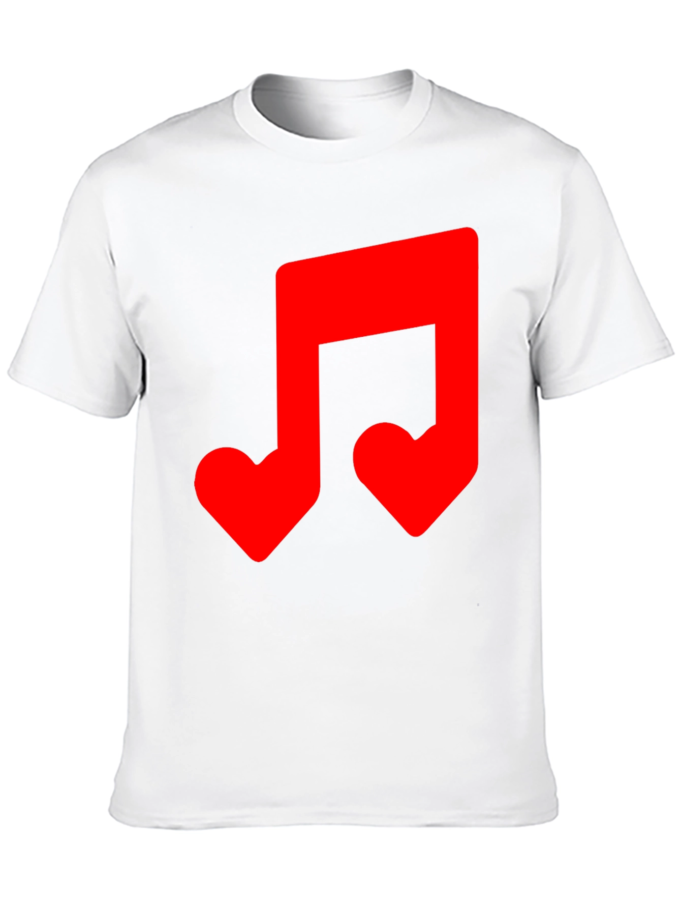 Musical Note Heart T-Shirt - Black