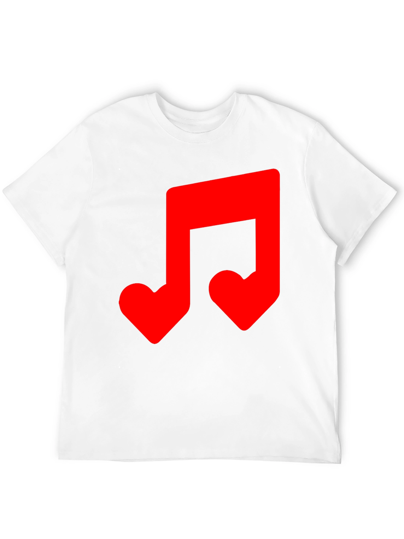 Musical Note Heart T-Shirt - Black