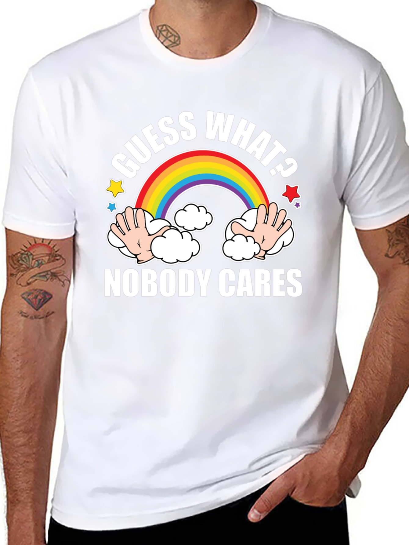 Guess What? Nobody Cares Graphic T-Shirt