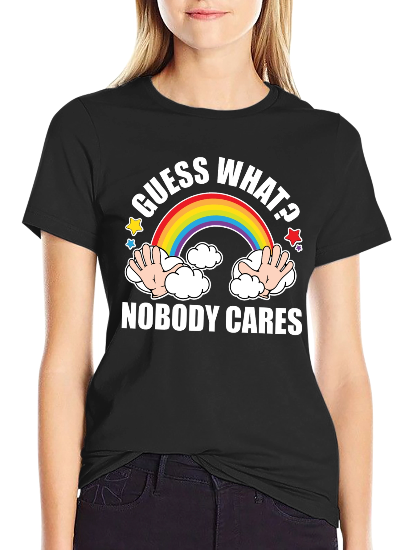 Guess What? Nobody Cares Graphic T-Shirt