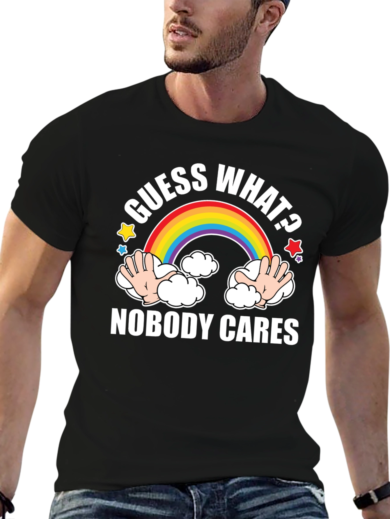 Guess What? Nobody Cares Graphic T-Shirt