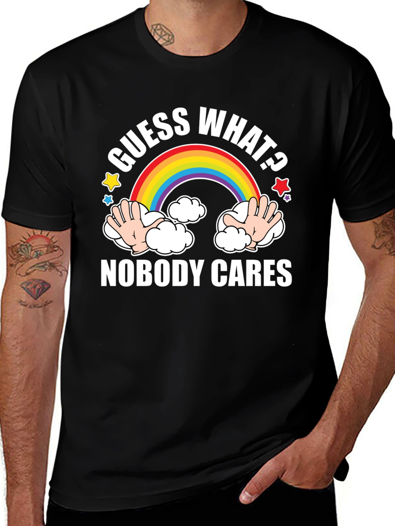 Guess What? Nobody Cares Graphic T-Shirt
