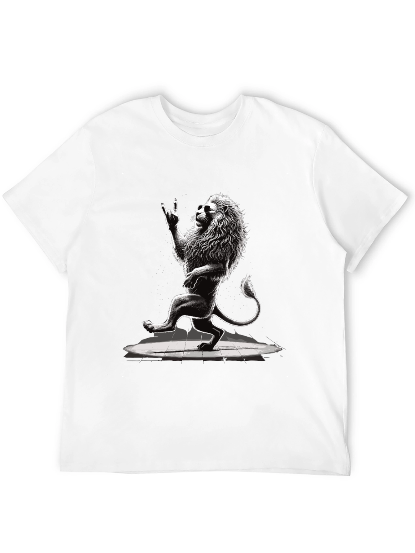 Cool Lion Graphic Tee - Rock On!