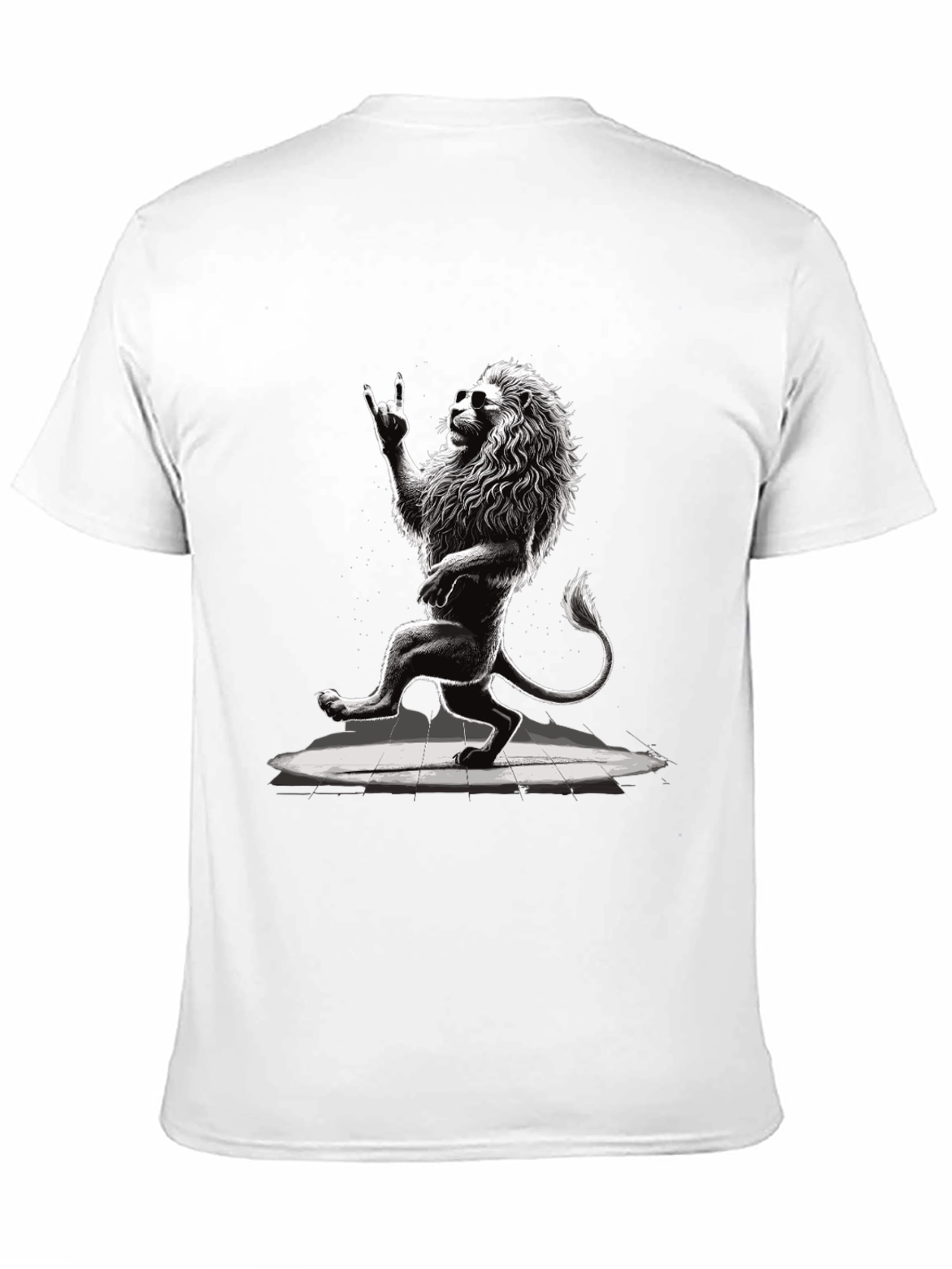 Cool Lion Graphic Tee - Rock On!