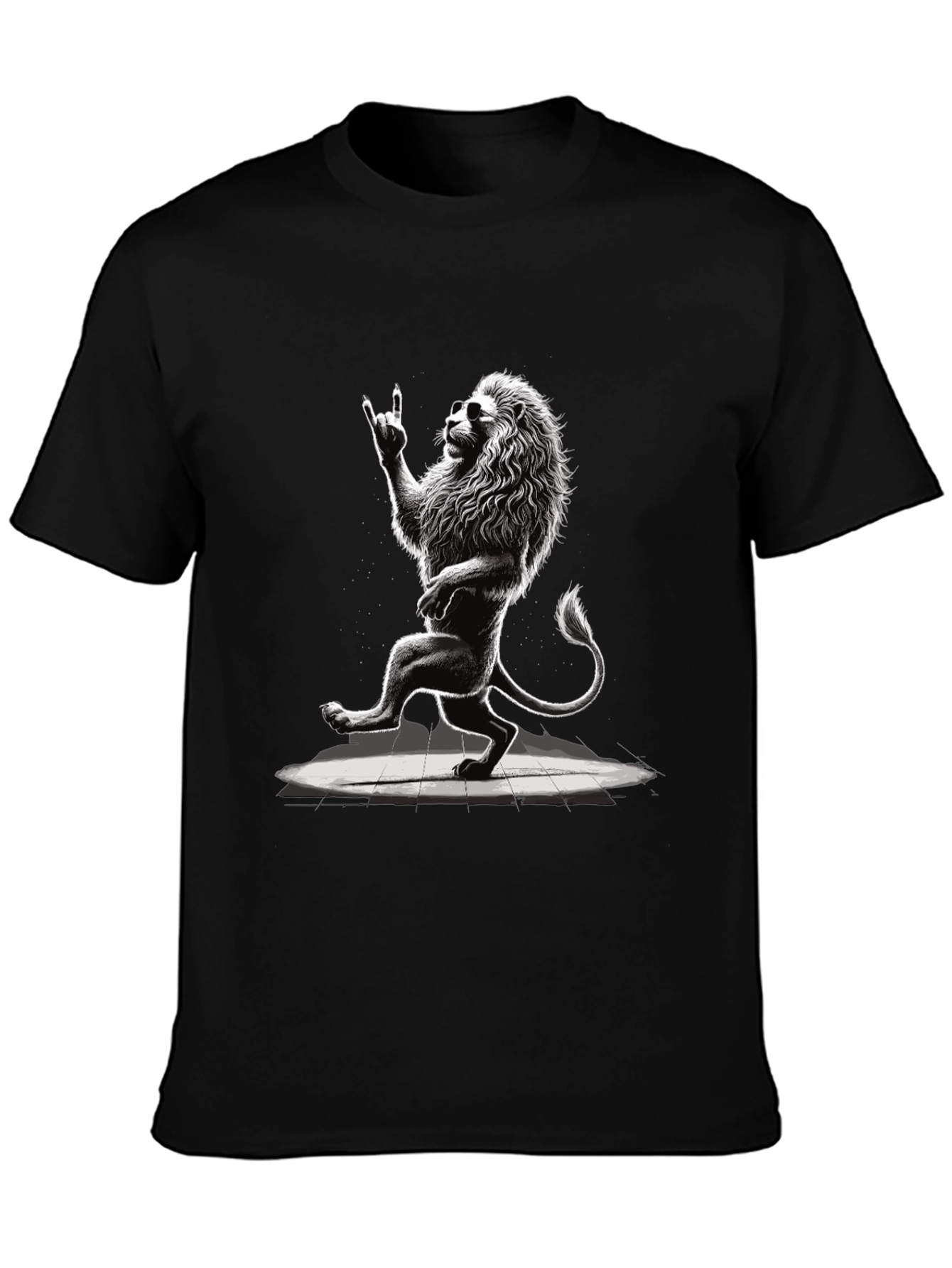 Cool Lion Graphic Tee - Rock On!