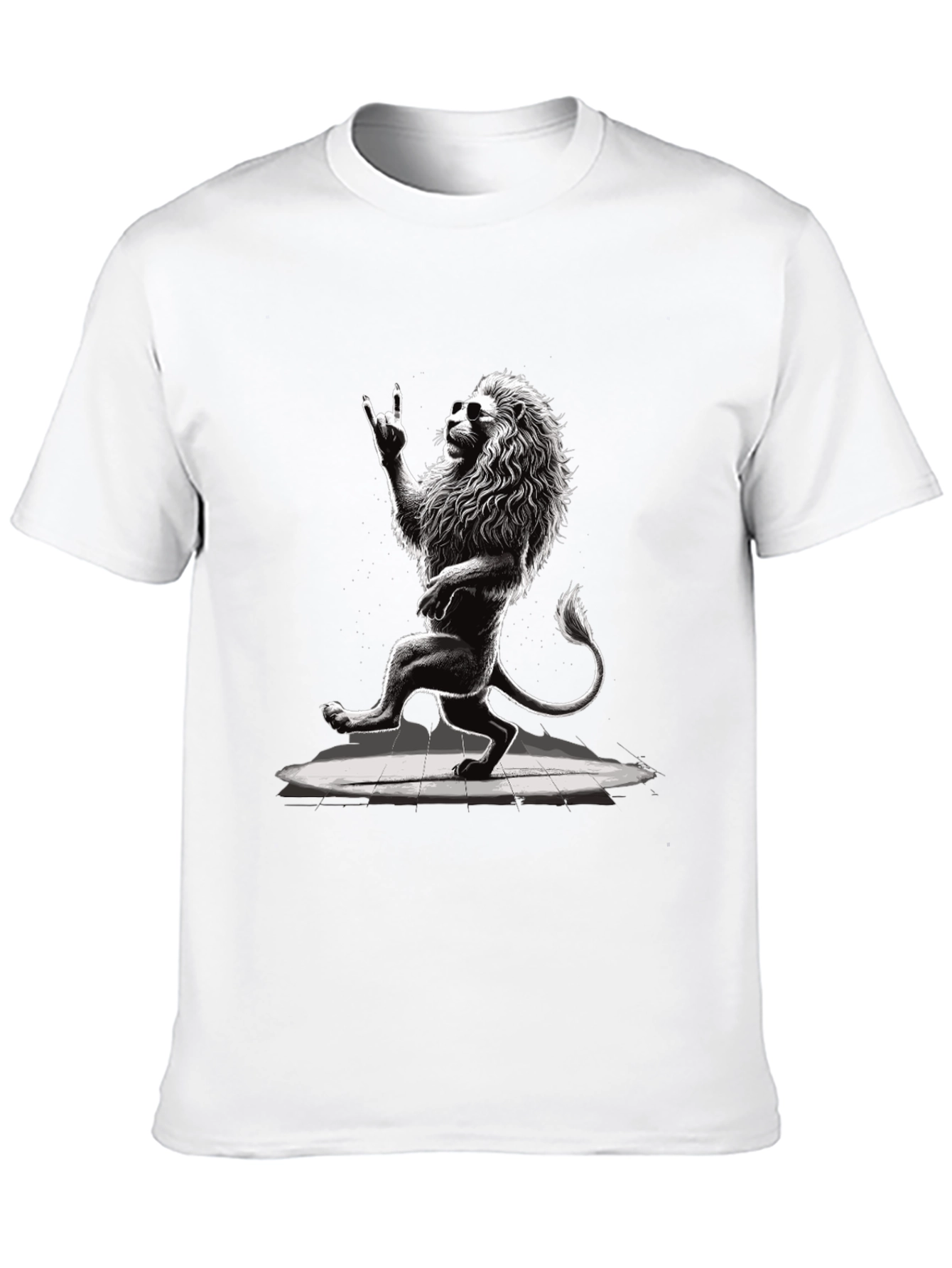 Cool Lion Graphic Tee - Rock On!