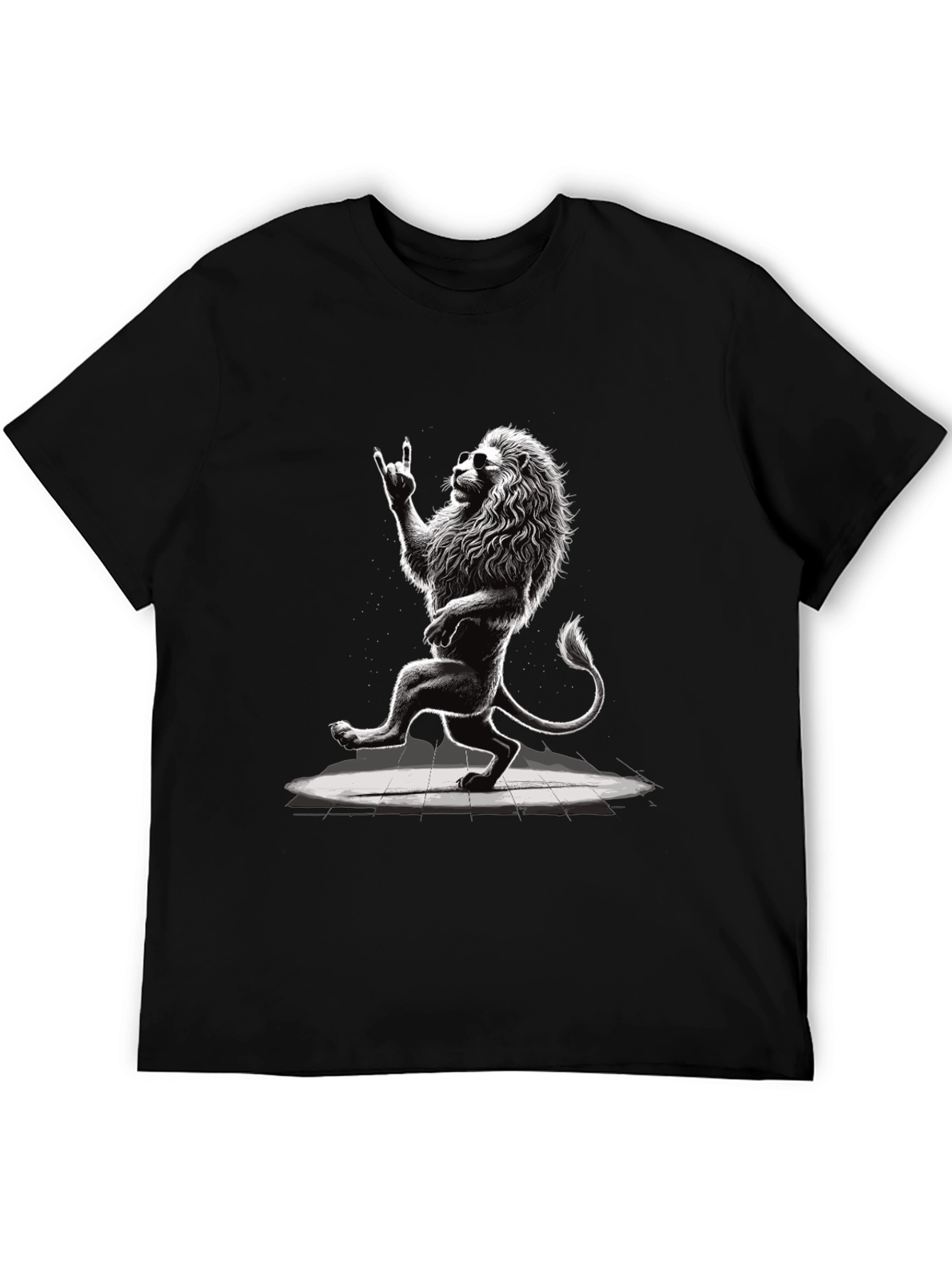Cool Lion Graphic Tee - Rock On!