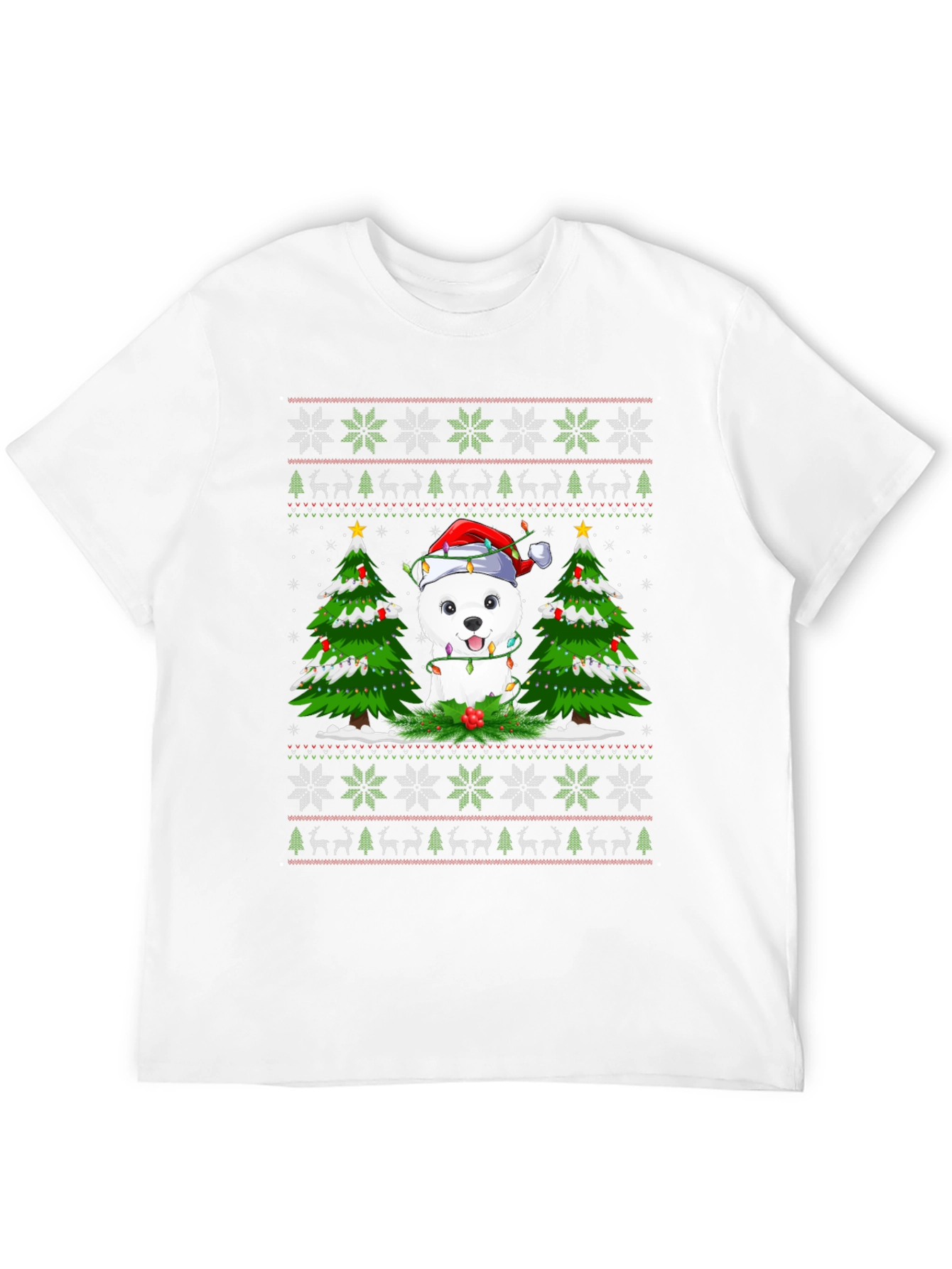 Festive Dog Ugly Christmas T-Shirt
