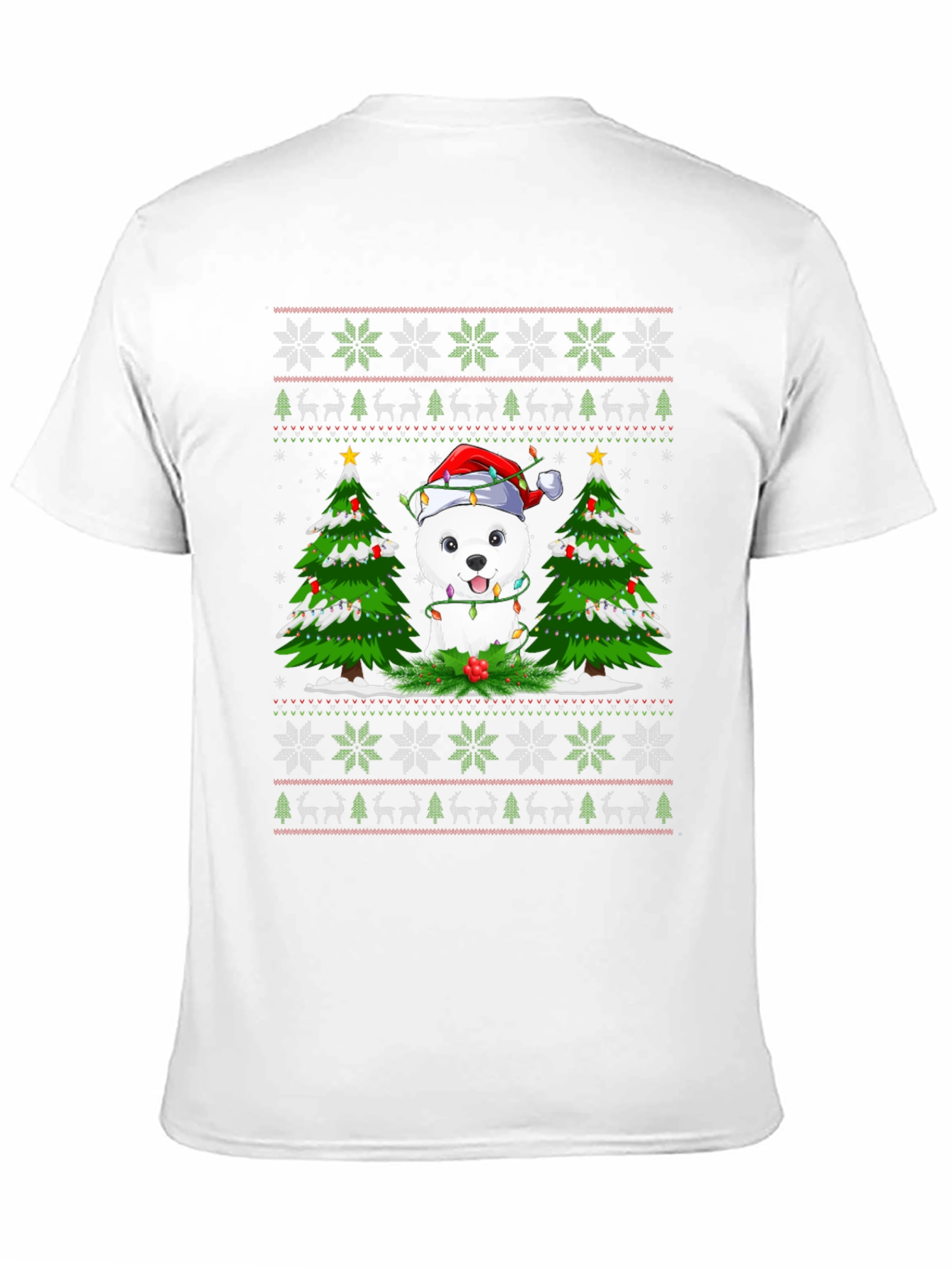 Festive Dog Ugly Christmas T-Shirt