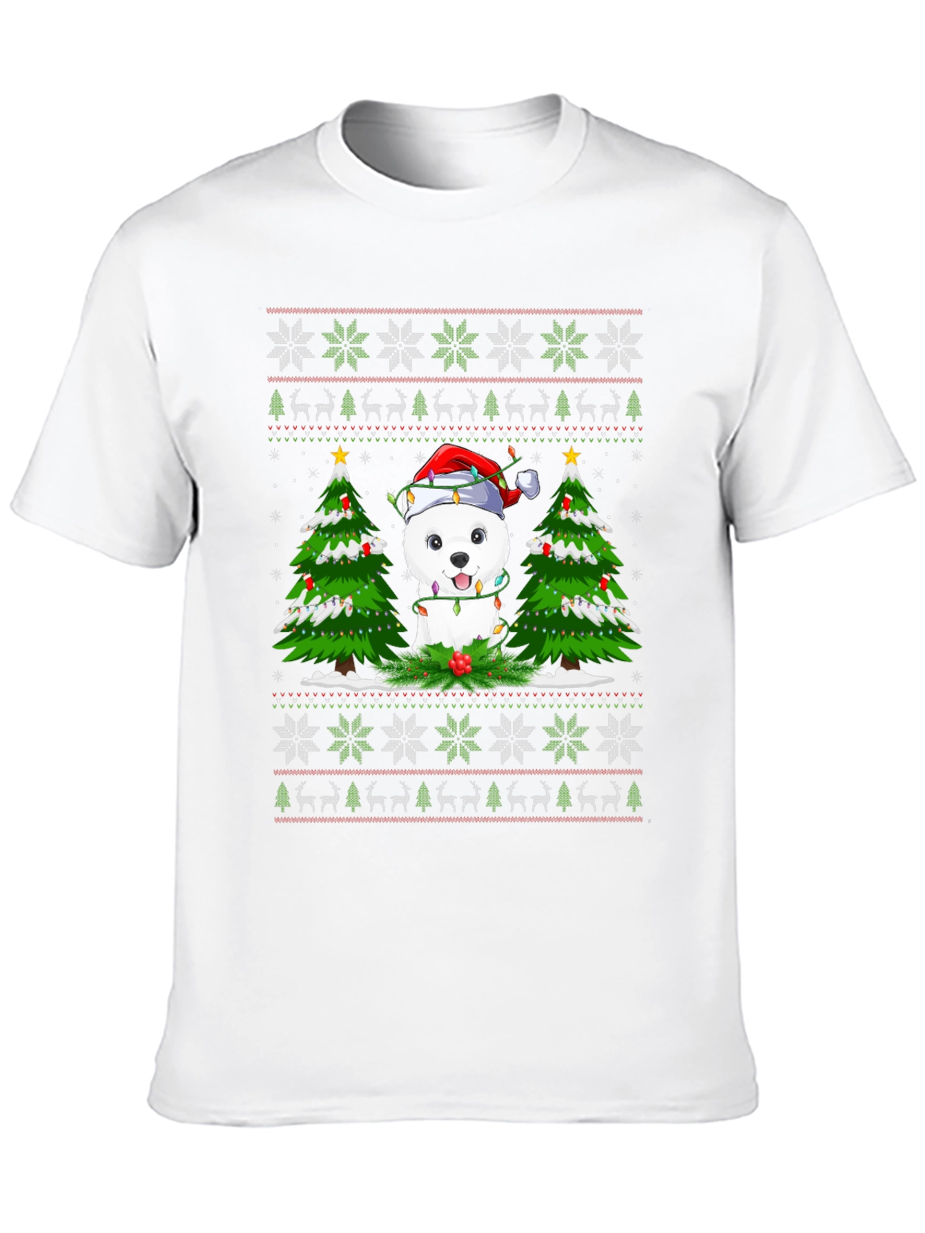 Festive Dog Ugly Christmas T-Shirt