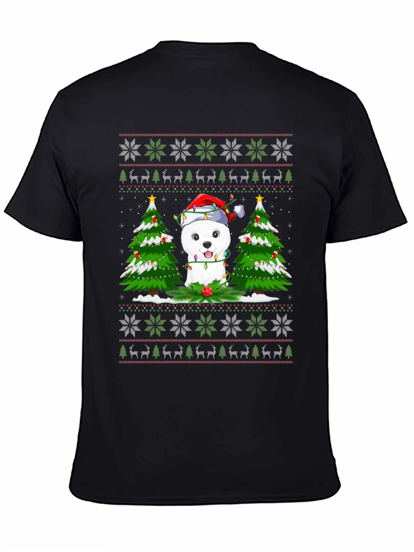 Festive Dog Ugly Christmas T-Shirt