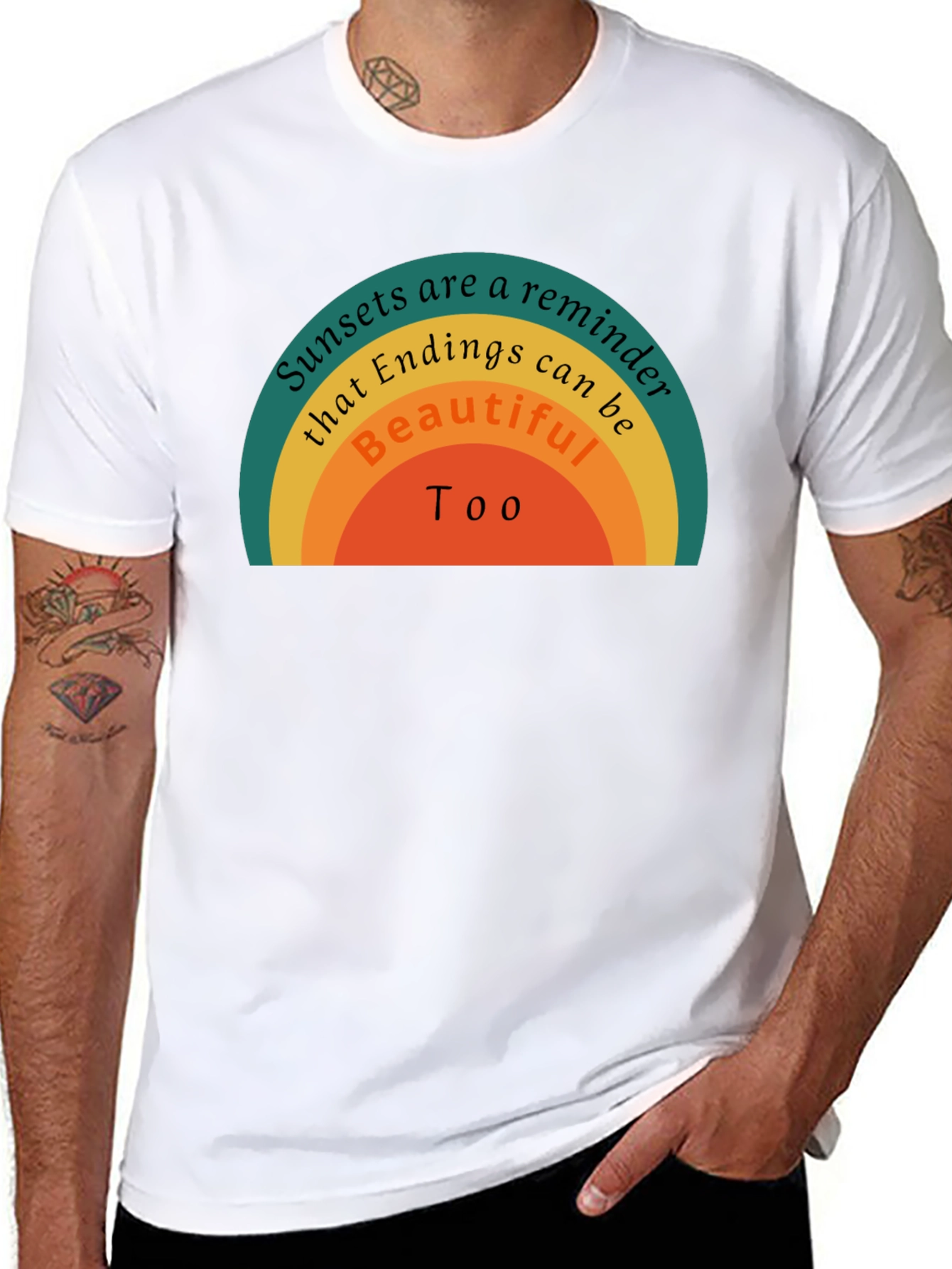 Sunset Endings Reminder Tee - Positive Vibes Shirt