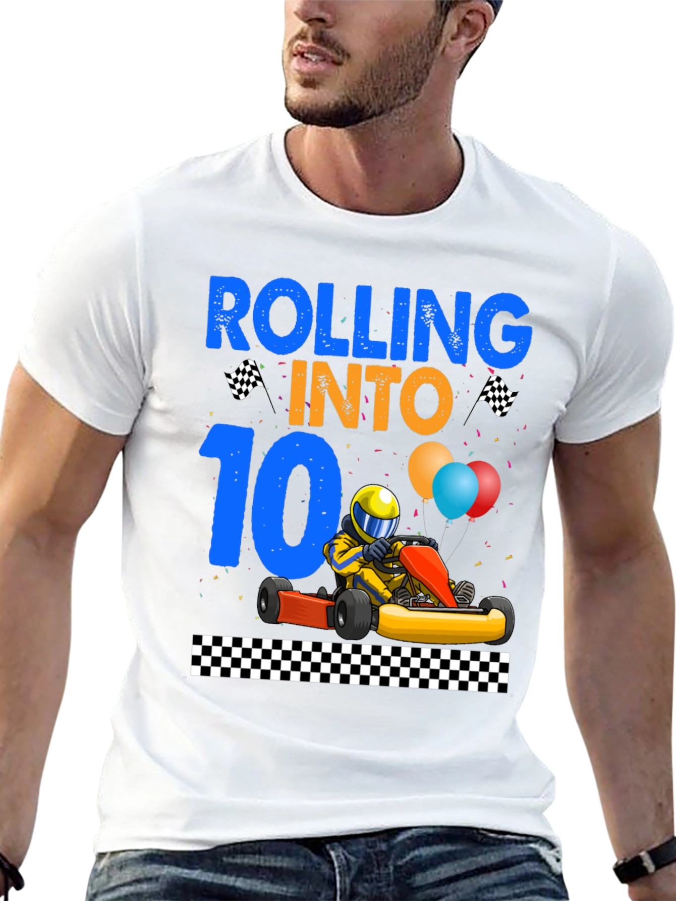 Rolling Into 10 Birthday T-Shirt